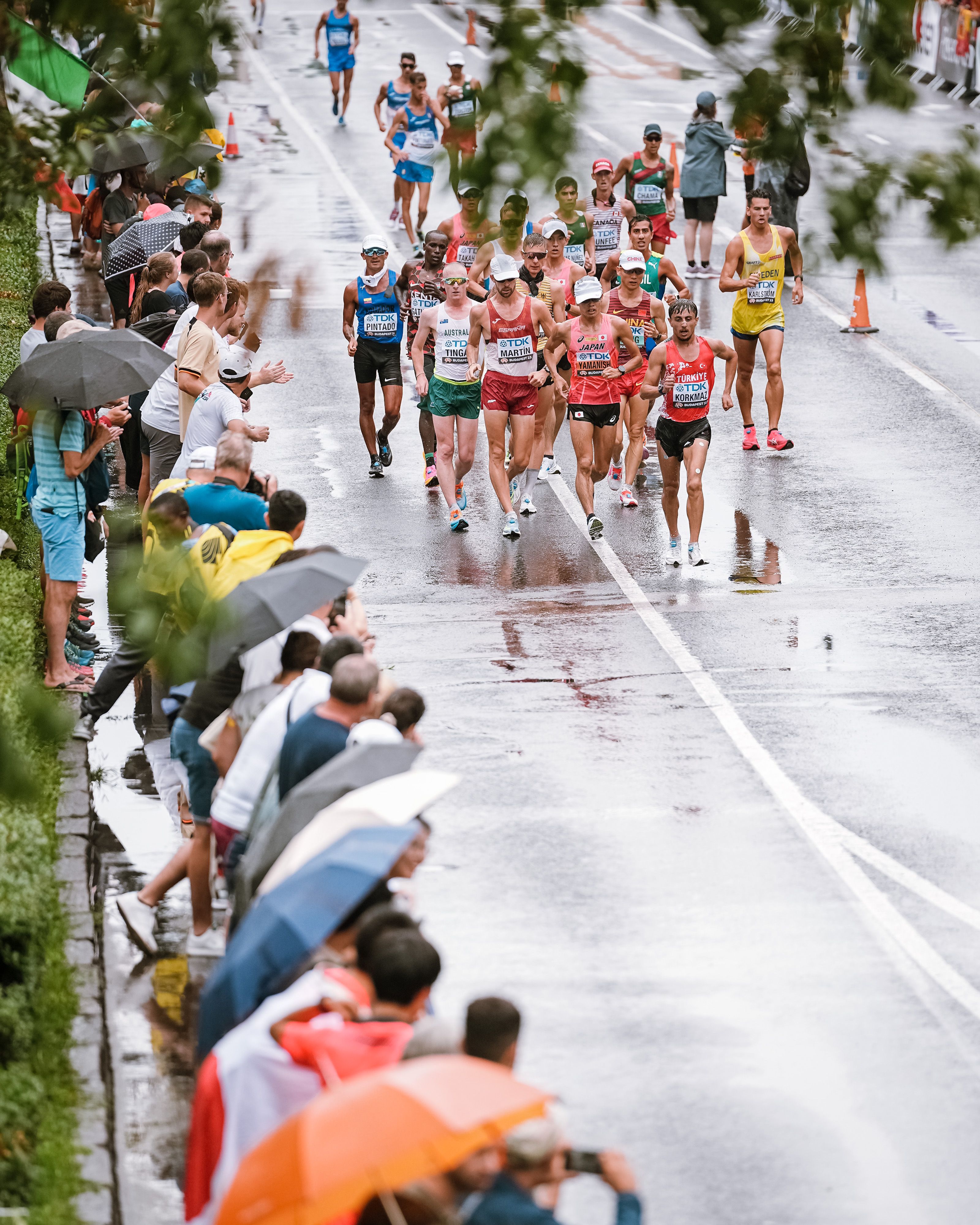 Primeros compases de los 20 kilómetros marcha del Campeonato del Mundo de Budapest, con Álvaro Martín entre los favoritos. SPORTMEDIA.