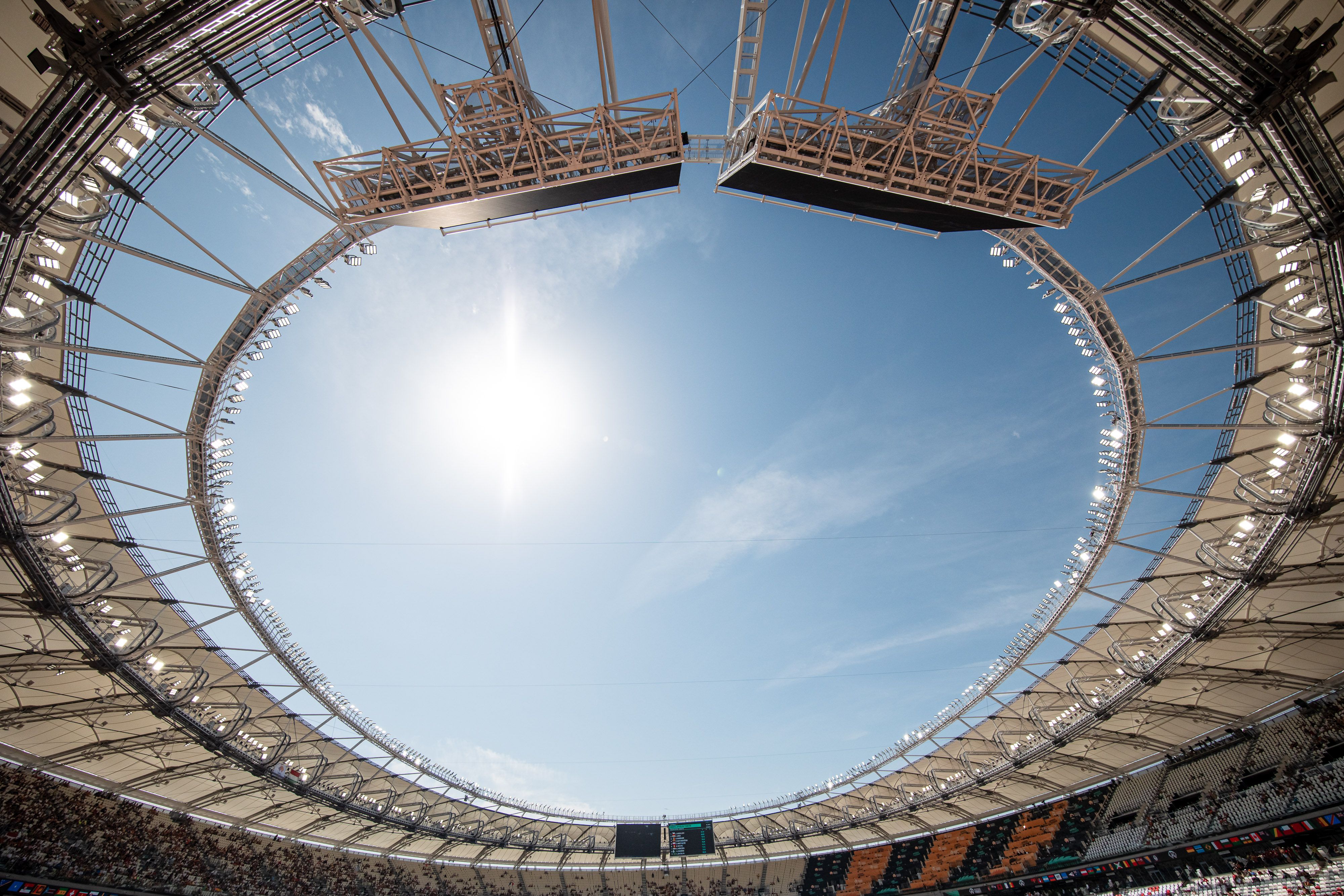 Una imagen de la cubierta del Centro Nacional de Atletismo de Budapest. SPORTMEDIA.