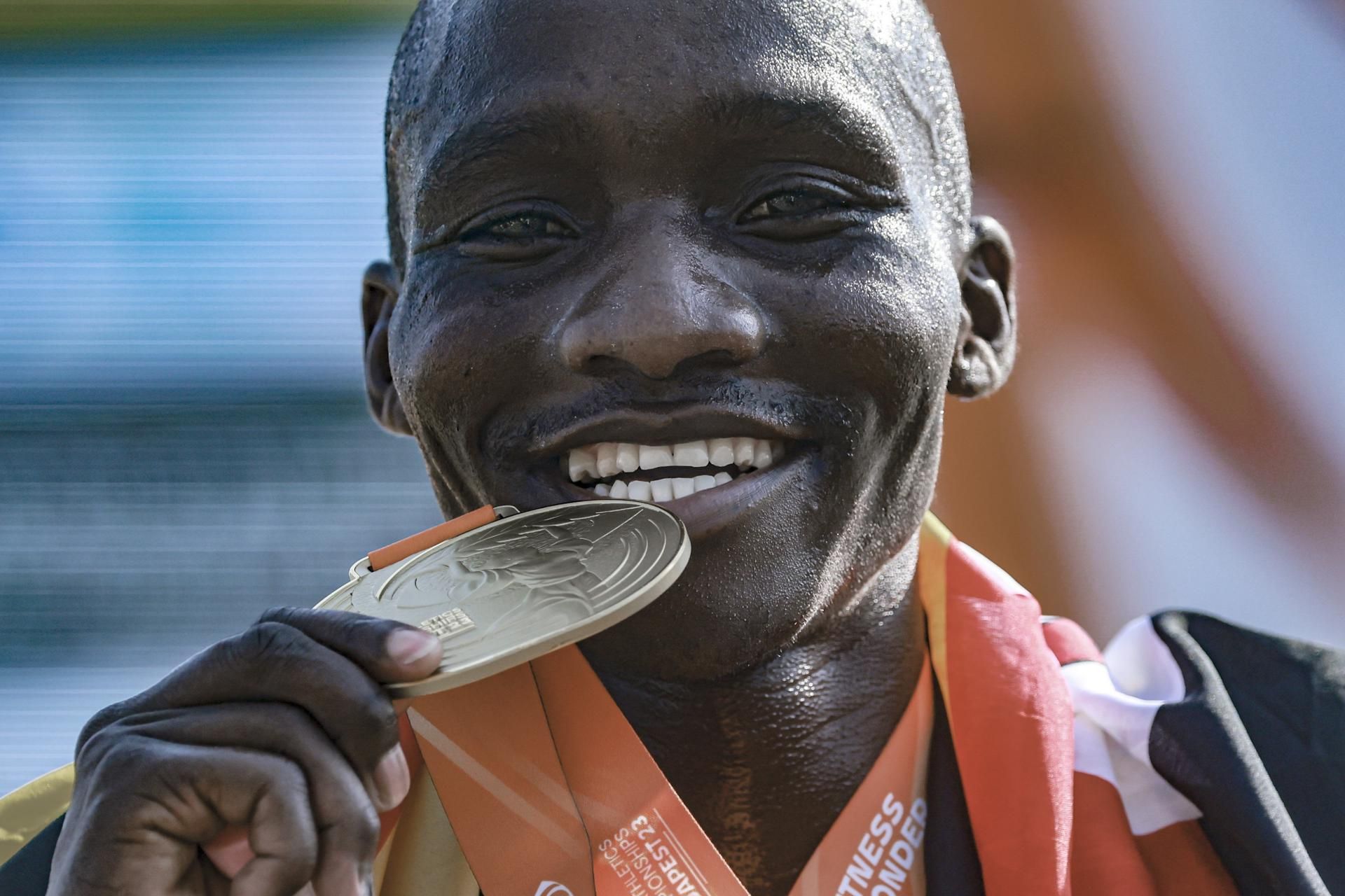 El ugandés Victor Kiplangat, campeón del mundo de maratón. EFE.
