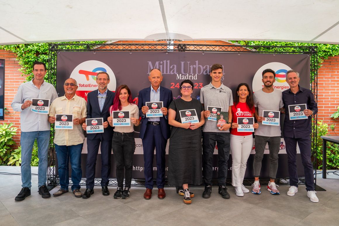 Una imagen de la presentación de TotalEnergies Milla de Madrid 2023 en Rafael Hoteles Atocha