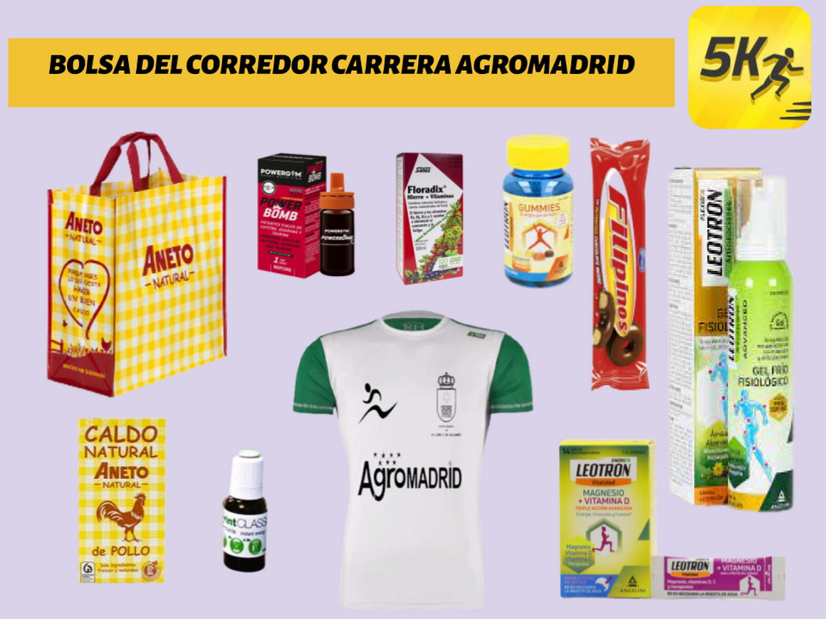 La bolsa del corredor de la Carrera Agromadrid está preparada con el máximo cariño