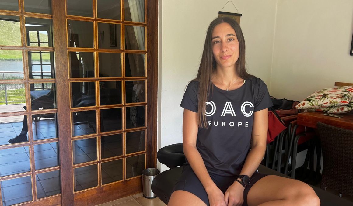 Claudia Levoni durante la concentración del OAC Europe en Sudáfrica. CEDIDA.