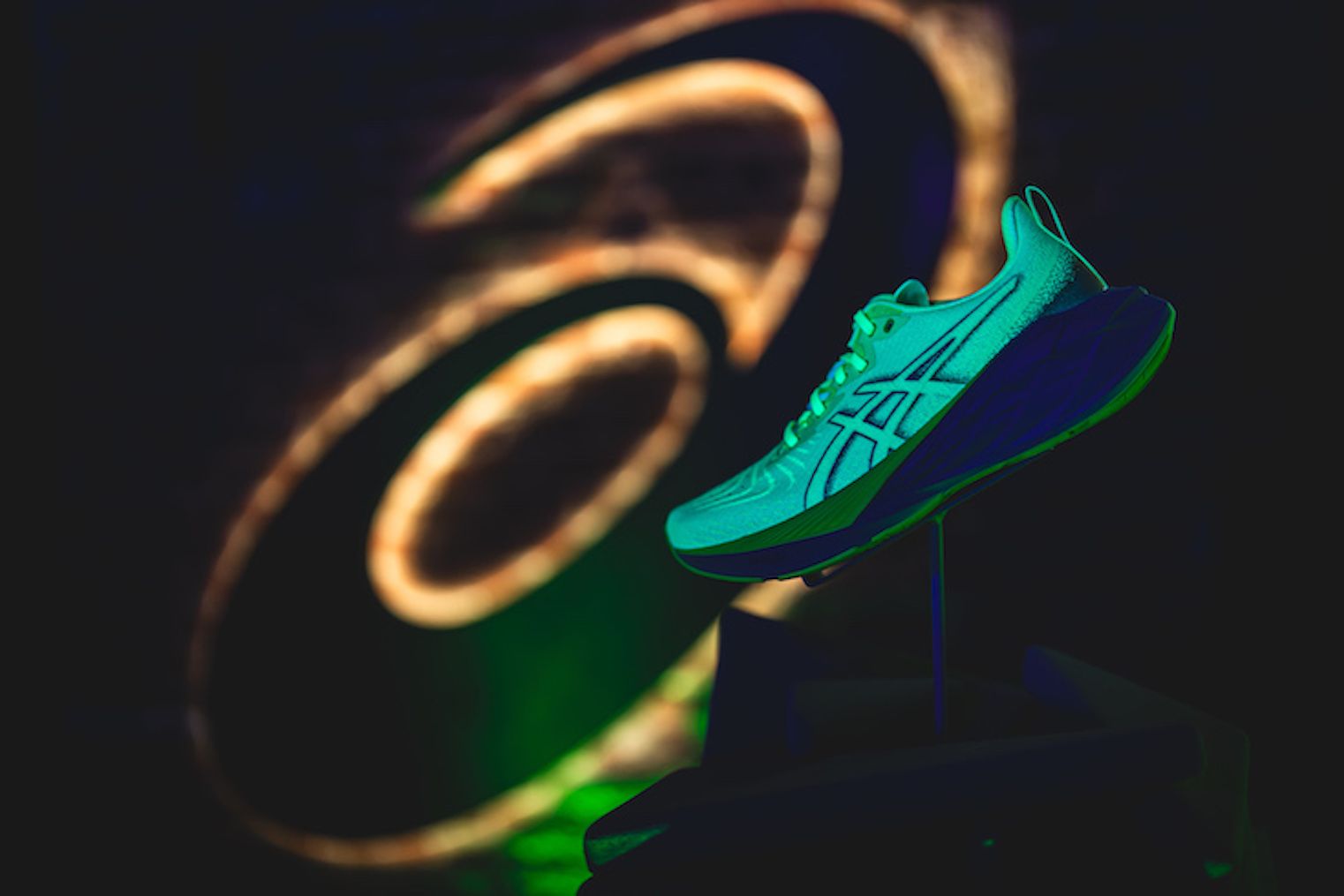 Una imagen de las ASICS Novablast 4 en el evento de presentación en Madrid. (Foto: VSM PHOTOEVENTS)
