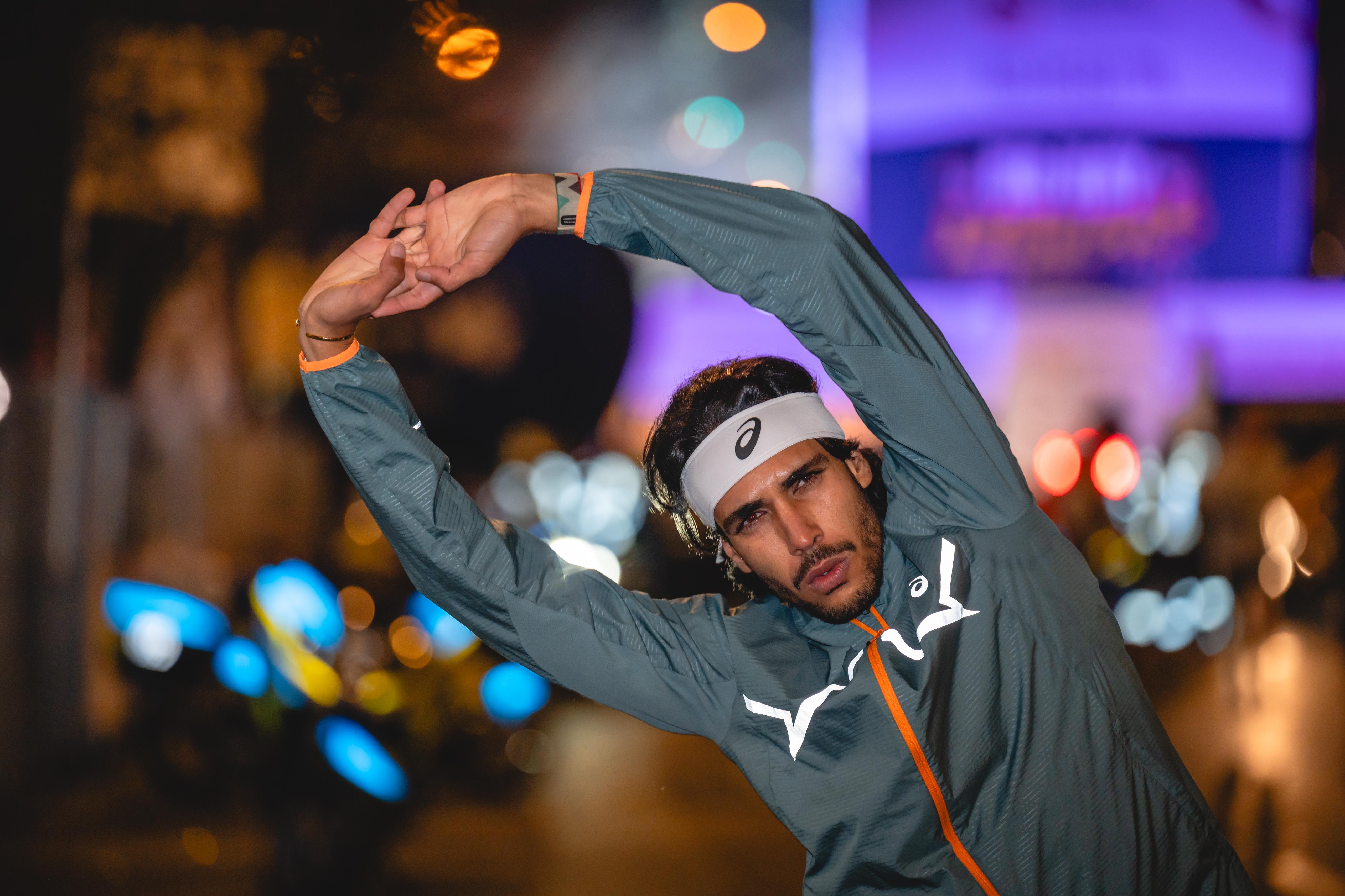 Mo Katir durante los instantes previos a la San Silvestre Vallecana 2023. VSM PHOTOEVENTS.
