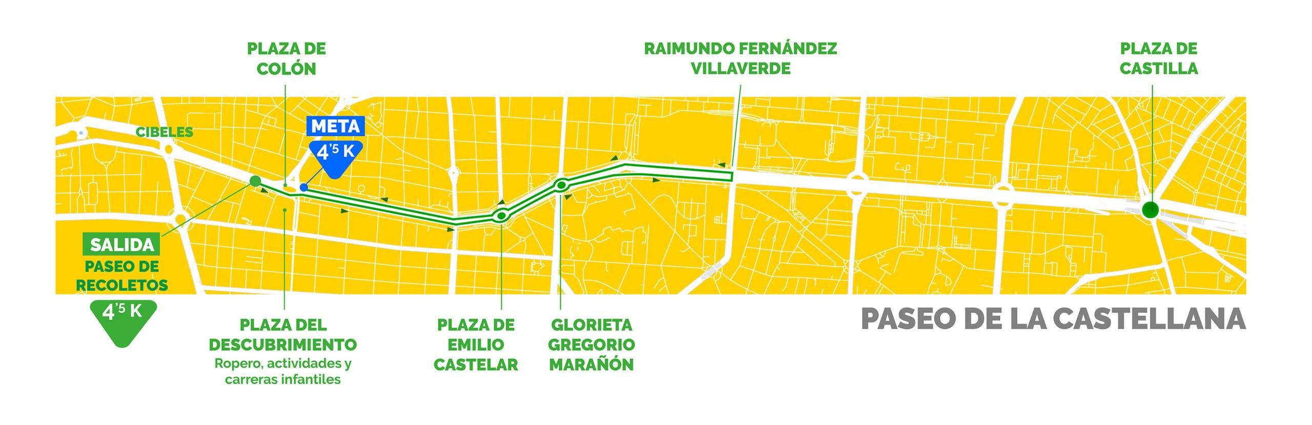 Recorrido de la marcha de 4 kilómetros.