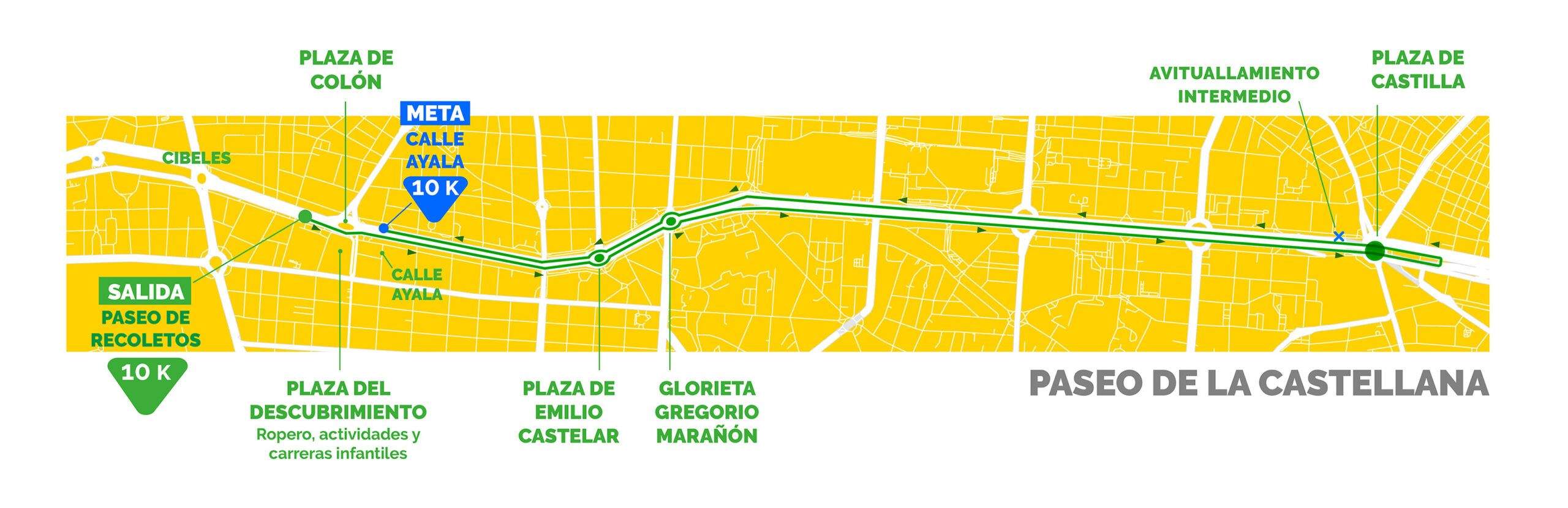 Recorrido de la prueba de 10 kilómetros.