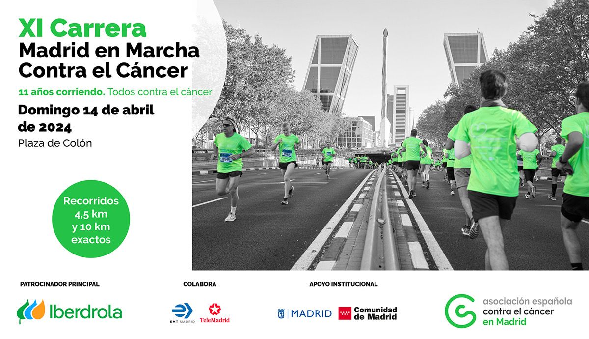 Madrid marchará de nuevo contra el cáncer el 14 de abril.