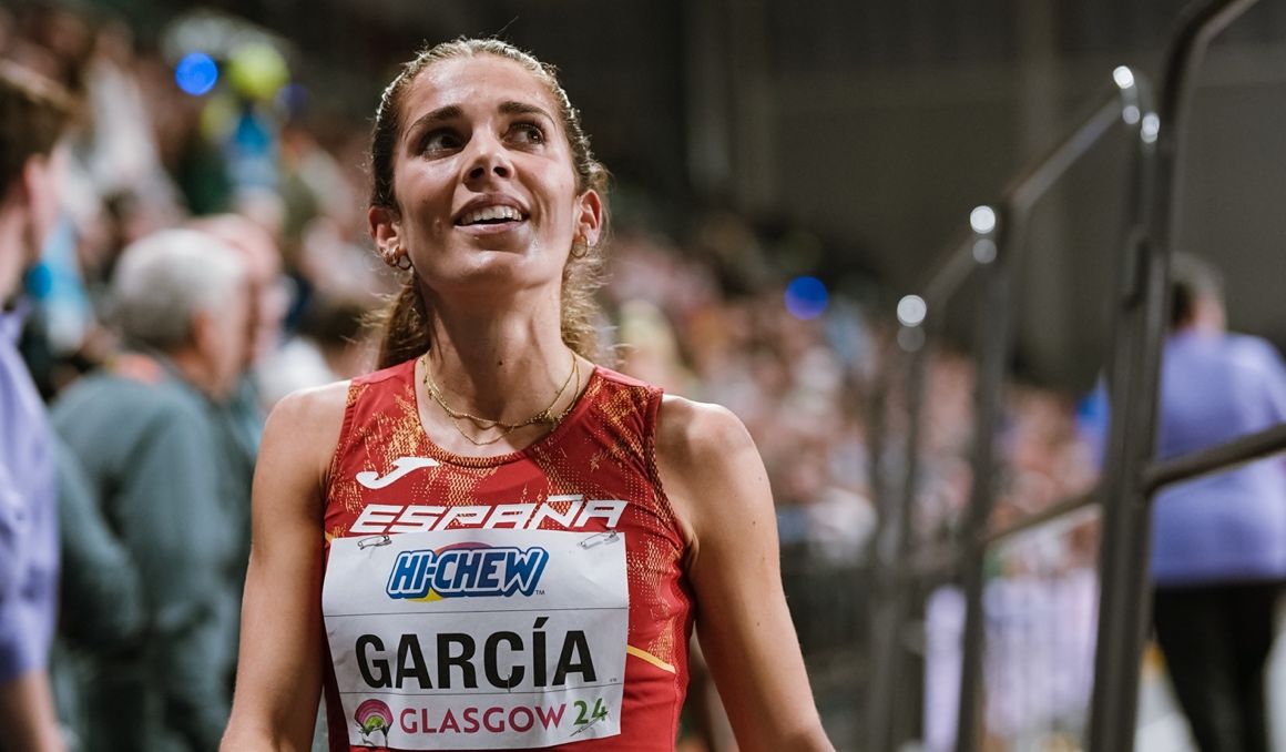 Marta García en el último Campeonato del Mundo en Pista Cubierta celebrado en Glasgow. SPORTMEDIA.