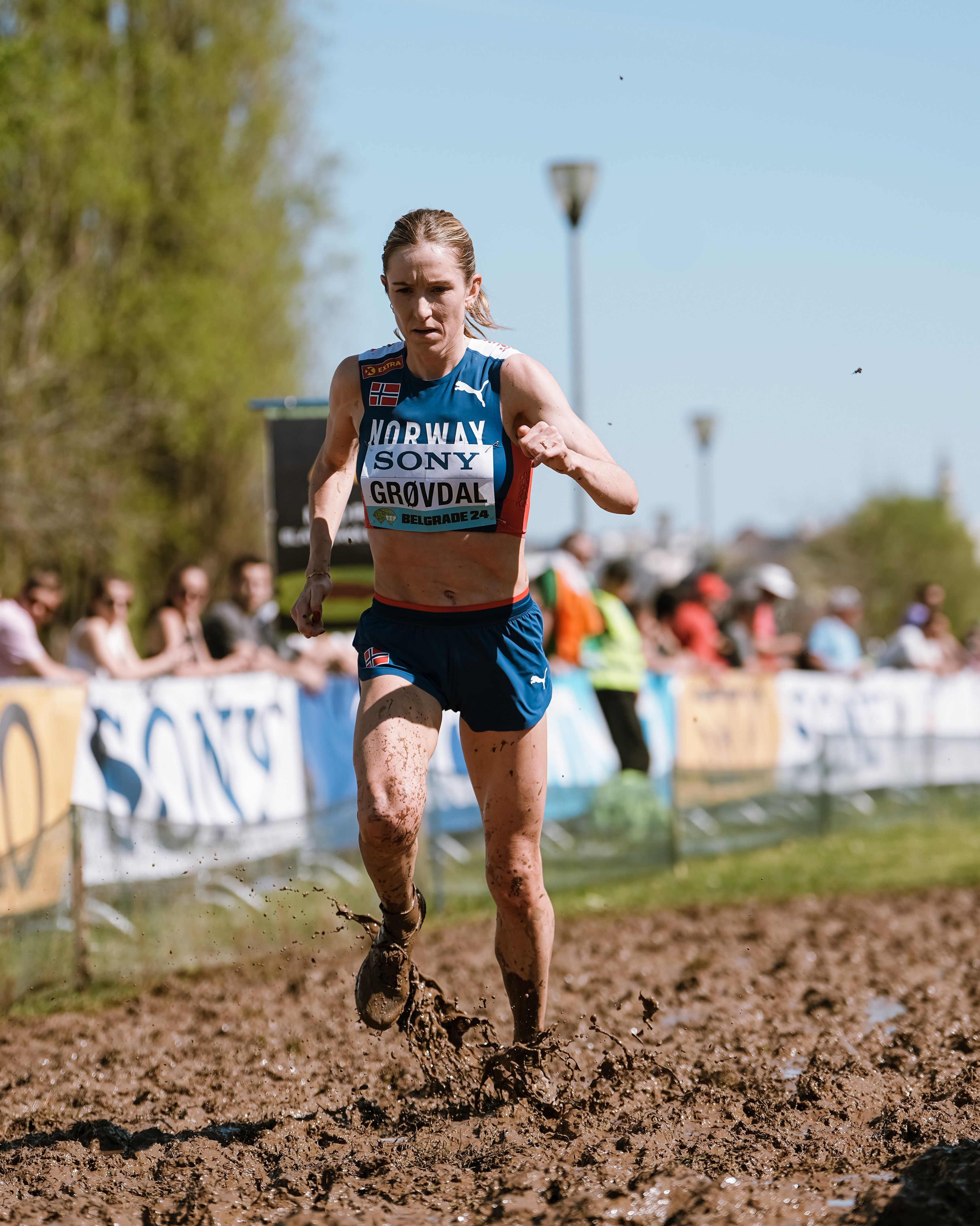 Karoline Grøvdal fue la mejor europea en el Campeonato del Mundo de Cross de Belgrado, finalizando en 14ª posición. SPORTMEDIA.