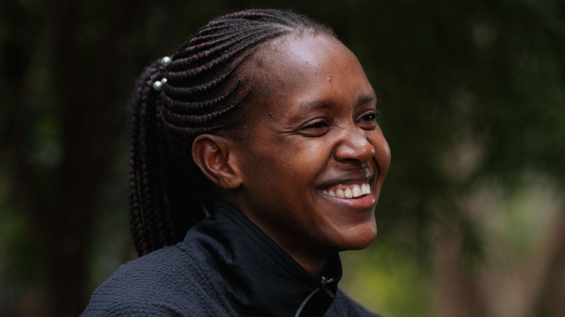 Faith Kipyegon atendiendo a la prensa en mayo de 2024 en Kaptagat, Kenia. EFE.