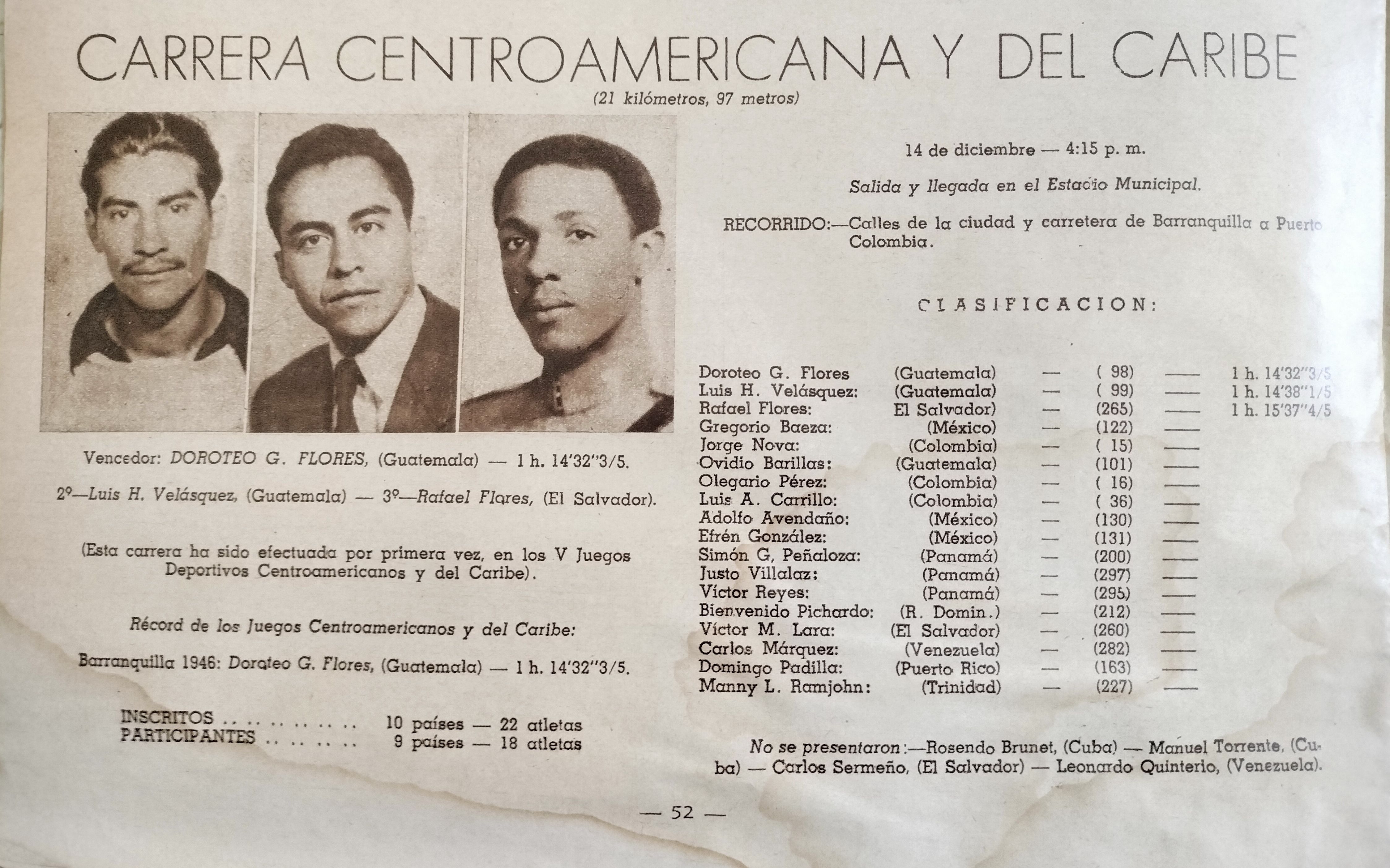 Estos son los resultados del que probablemente fue el primer medio maratón de la historia