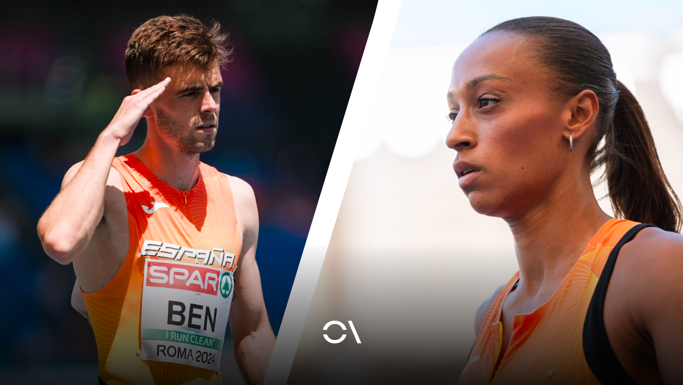 Adrián Ben y Ana Peleteiro en el Campeonato de Europa de Roma. SPORTMEDIA.