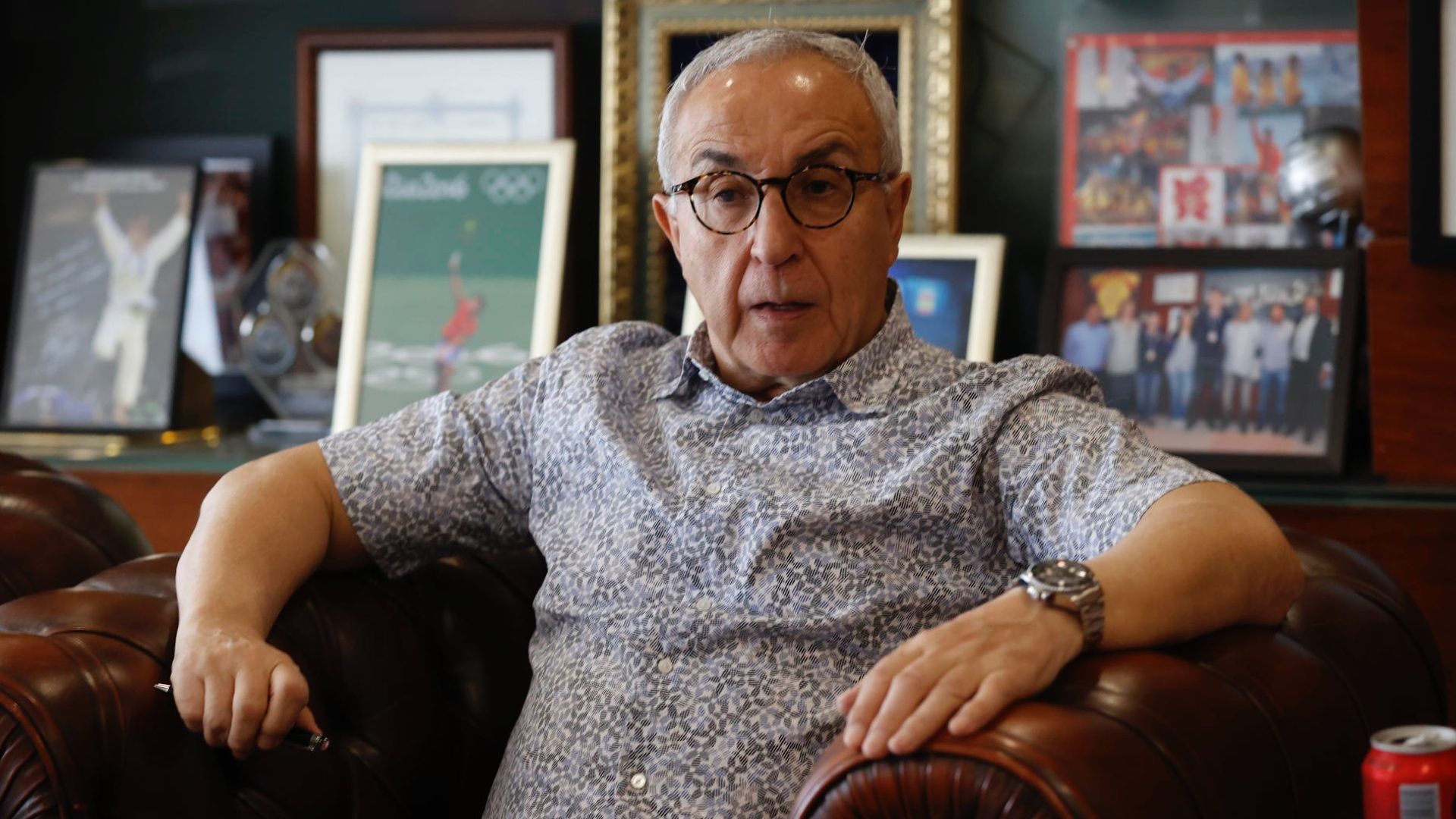 El presidente del Comité Olímpico Español (COE), Alejandro Blanco, durante una entrevista con EFE en Madrid. EFE.