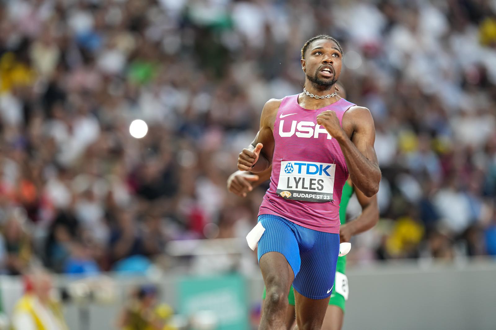 Noah Lyles perseguirá en París 2024 la inalcanzable leyenda de Usain Bolt. FÉLIX SÁNCHEZ