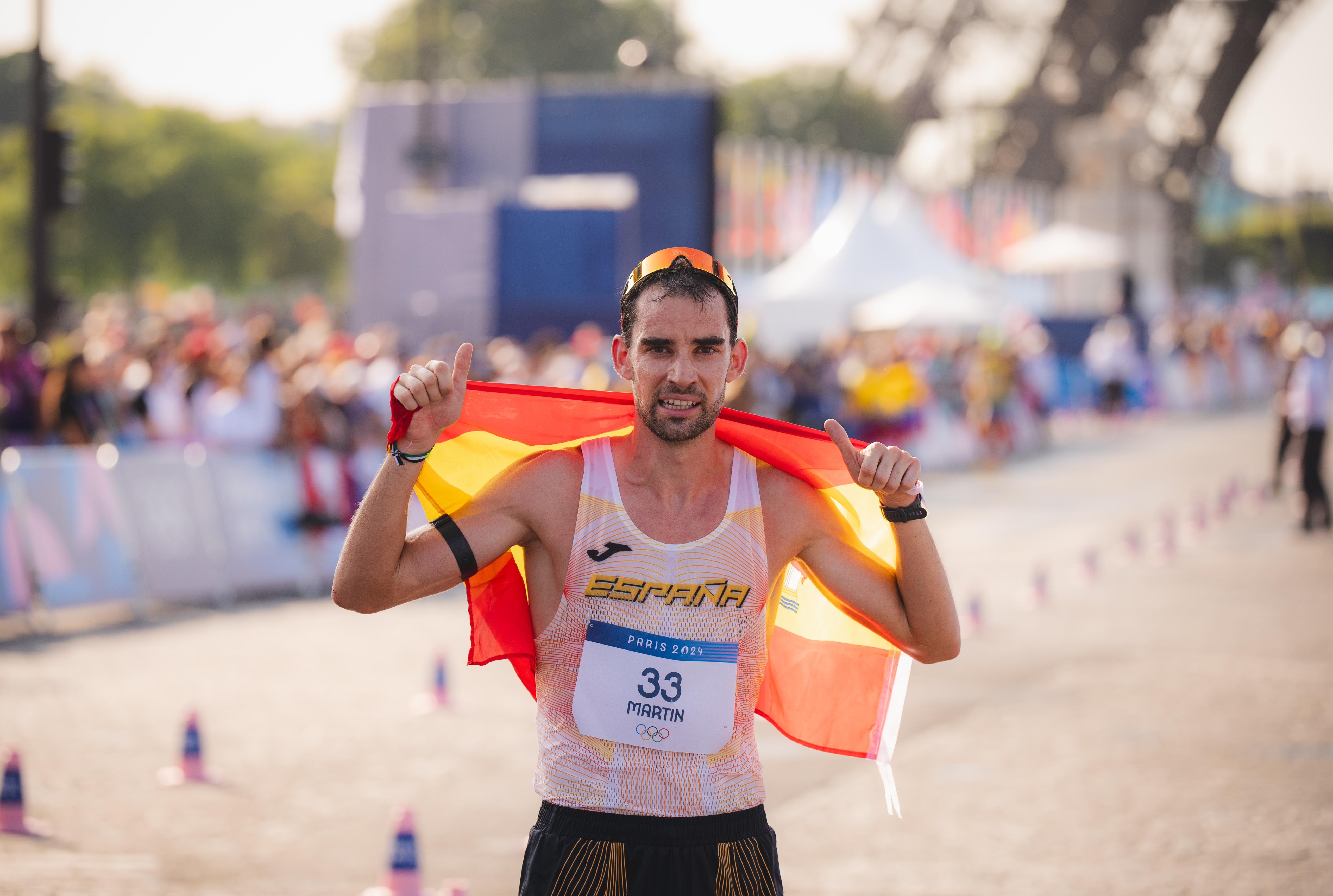 Ávaro Martín ha logrado la medalla de bronce en los 20 kilómetros marcha de los Juegos Olímpicos de París. VSM PHOTOEVENTS.