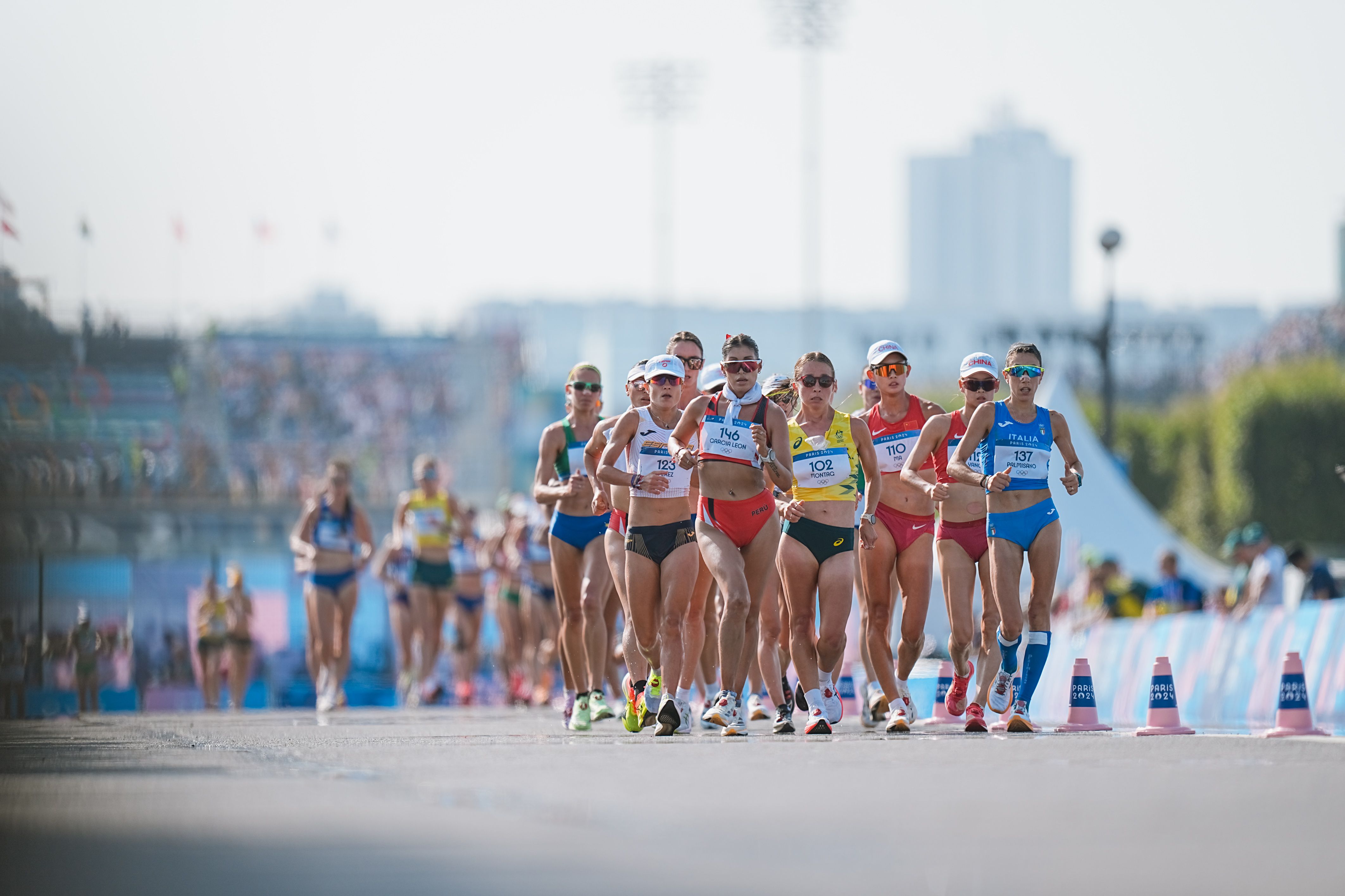 Carrera femenina de los 20 kilómetros marcha.