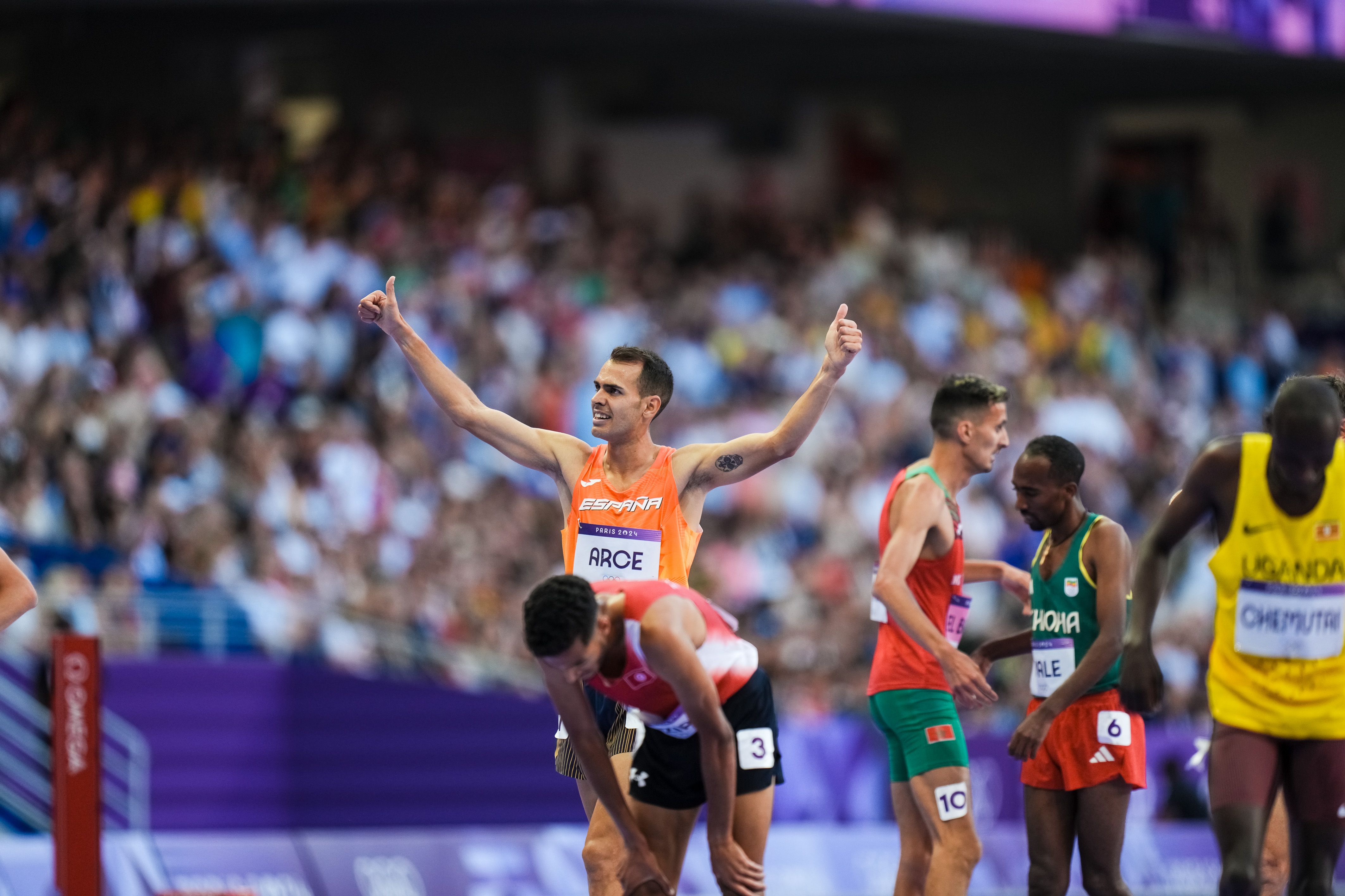 Dani Arce tras conseguir la clasificación a la final olímpica de París 2024. SPORTMEDIA.