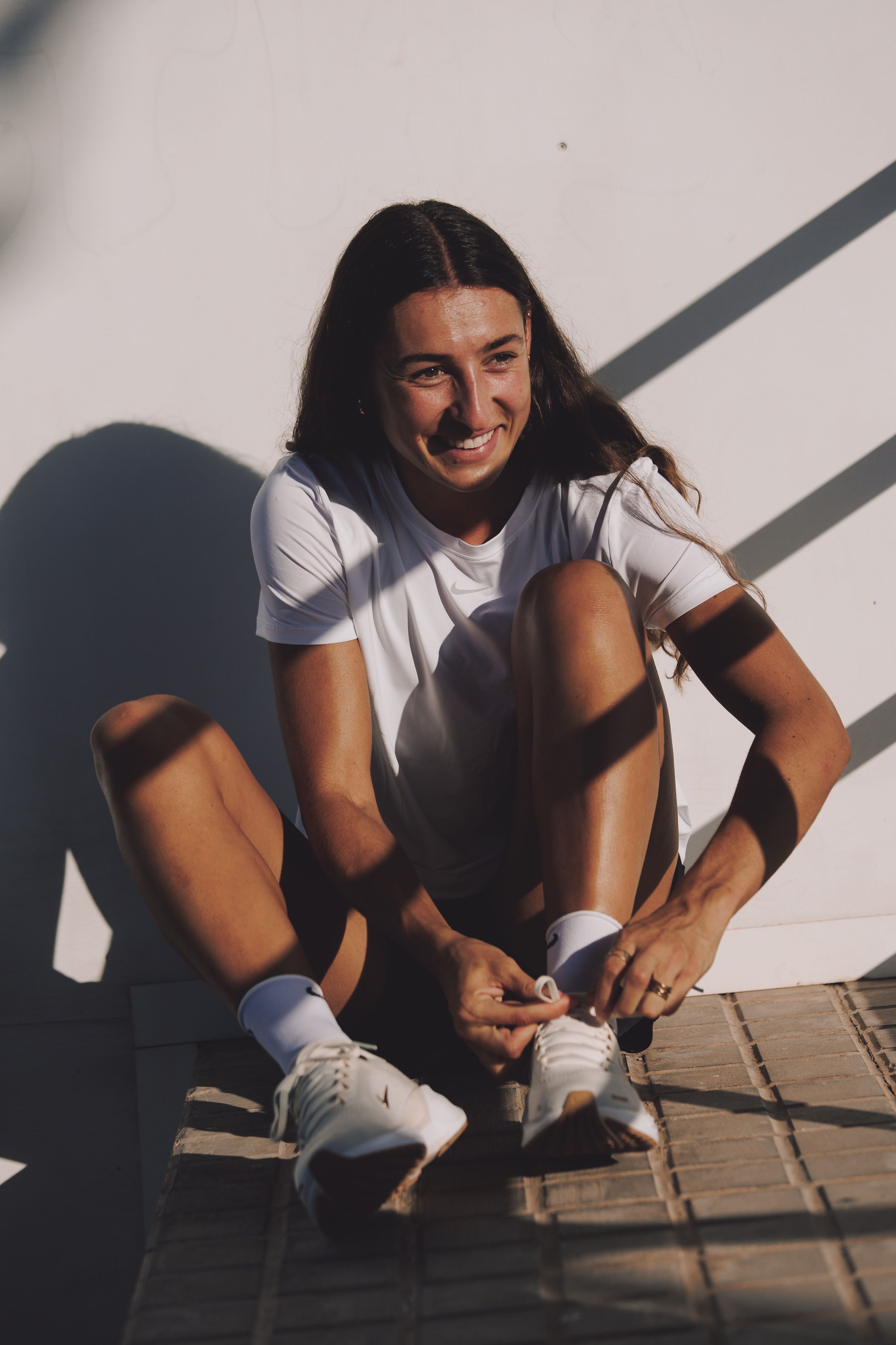 Sara Gallego tiene que atarse fuerte las zapatillas porque en su prueba hay competidoras que son leyendas. AITOR MATAUCO