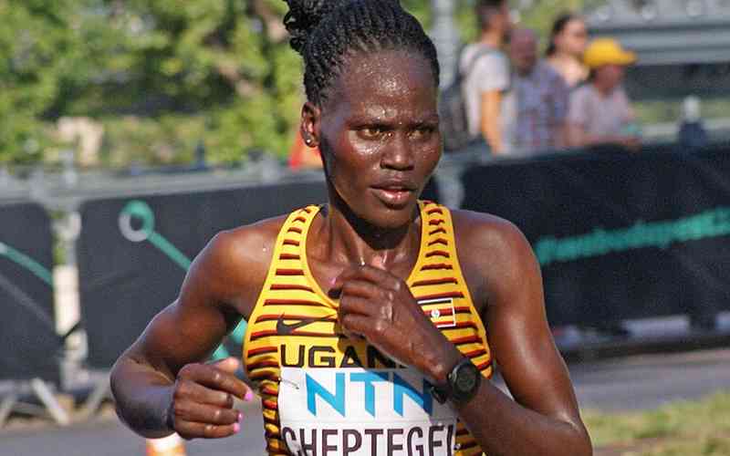 Rebecca Cheptegei durante el Campeonato del Mundo de Budapest del año pasado. EFE.