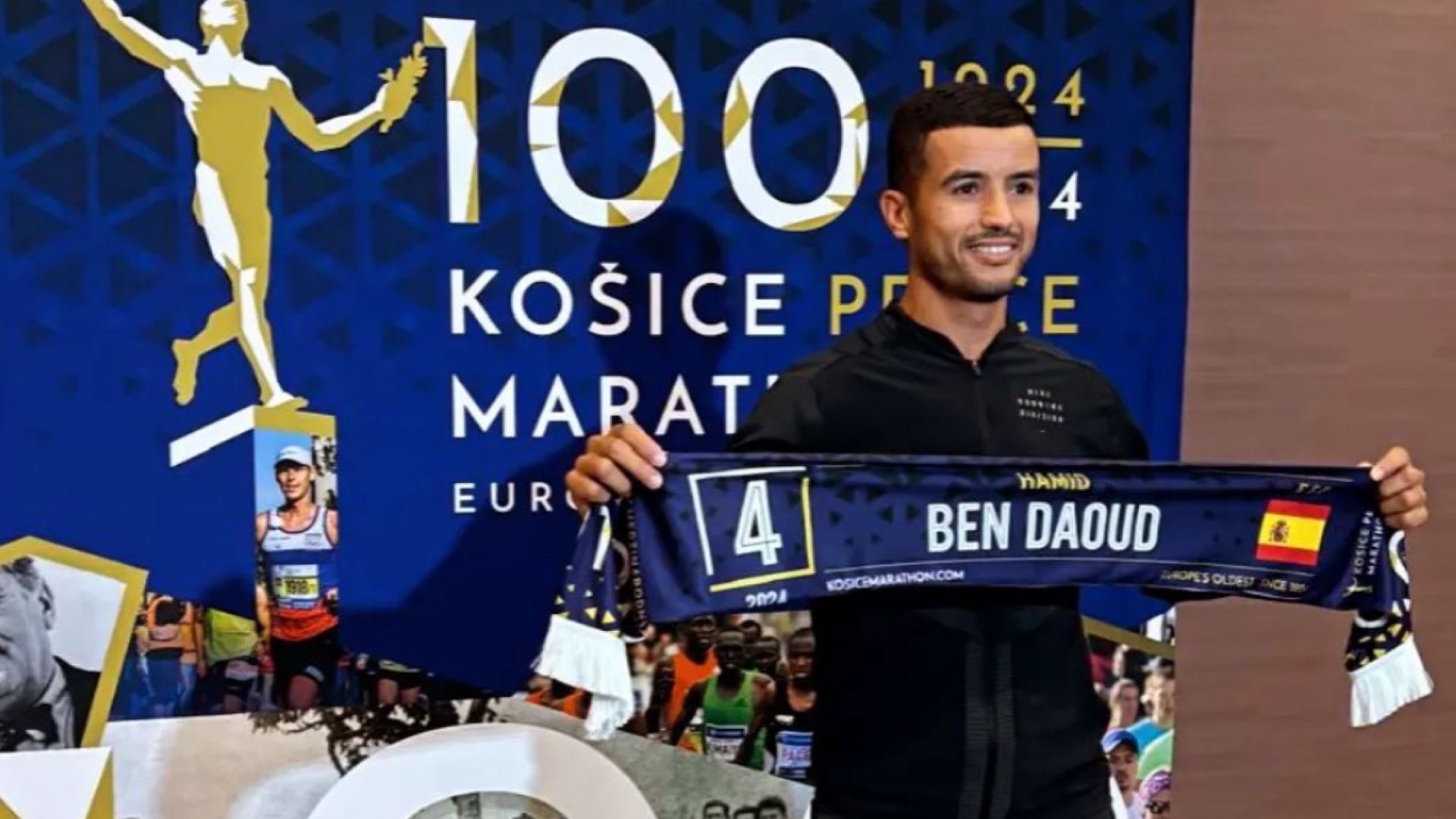 Hamid Ben en la jornada previa a su maratón en Eslovaquia.