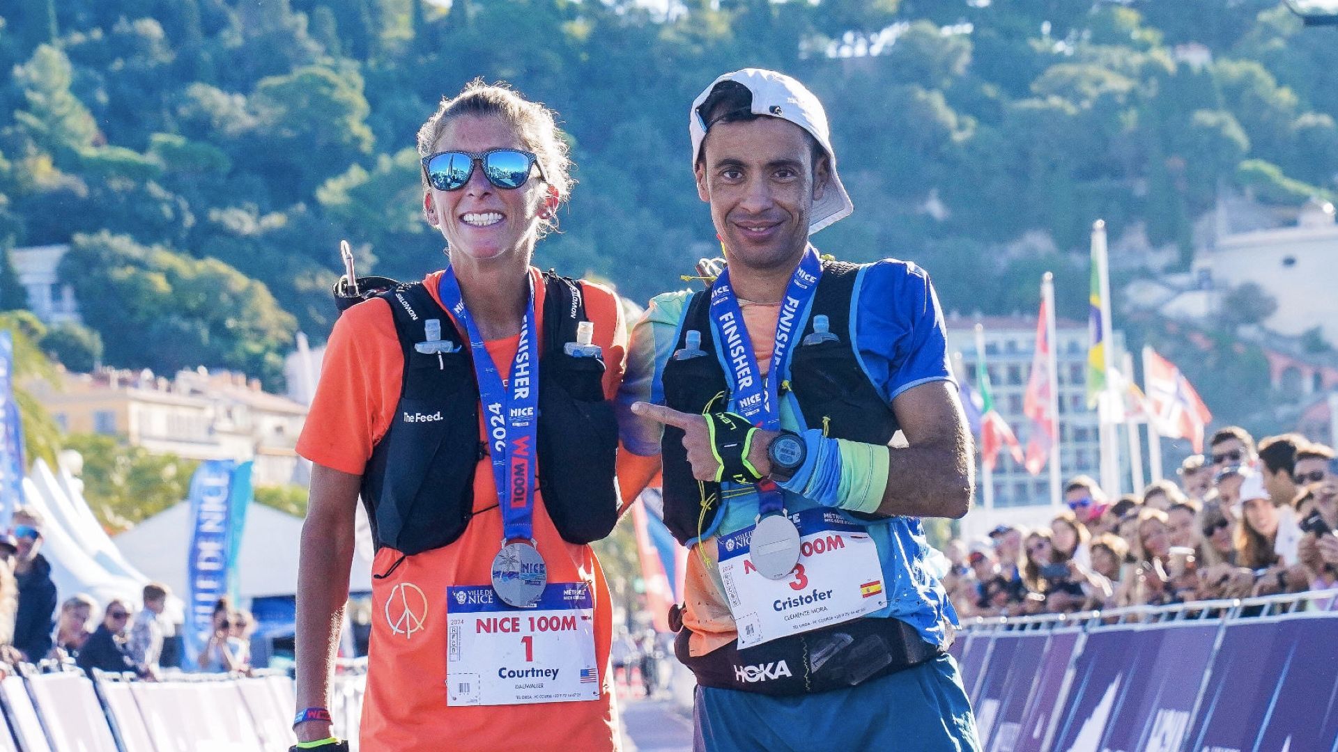 Cristofer Clemente y Courtney Dauwalter, protagonistas del Ultra Trail Métropole Nice Côte d'Azur. UTMB