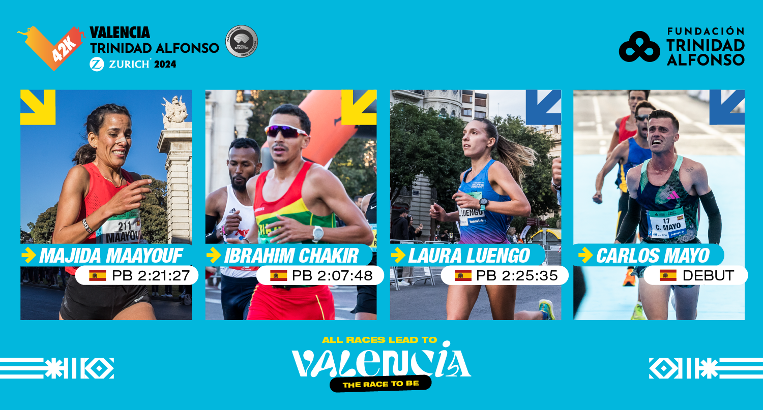 Elite española en el Maratón de Valencia Trinidad Alfonso Zurich.