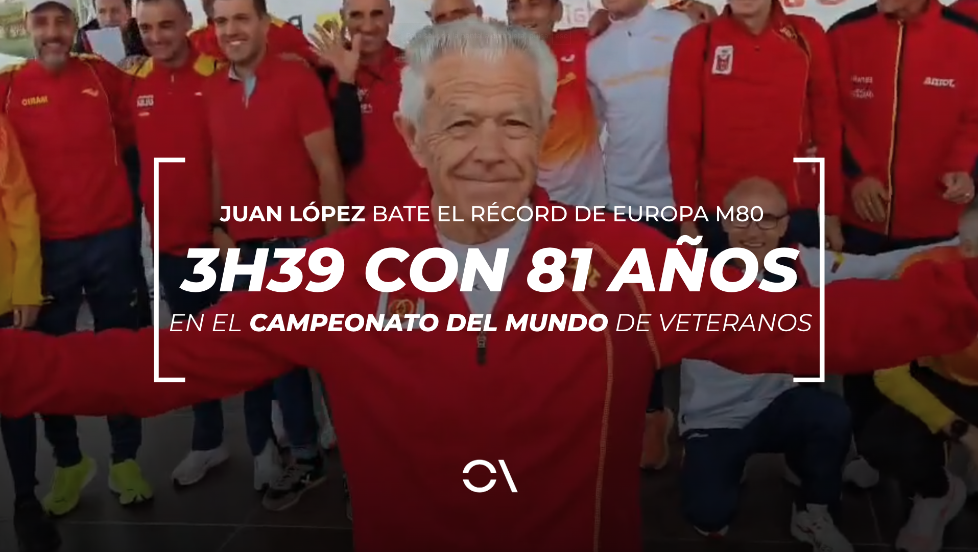 Juan López ha batido el récord de Europa de maratón para mayores de 80 años.