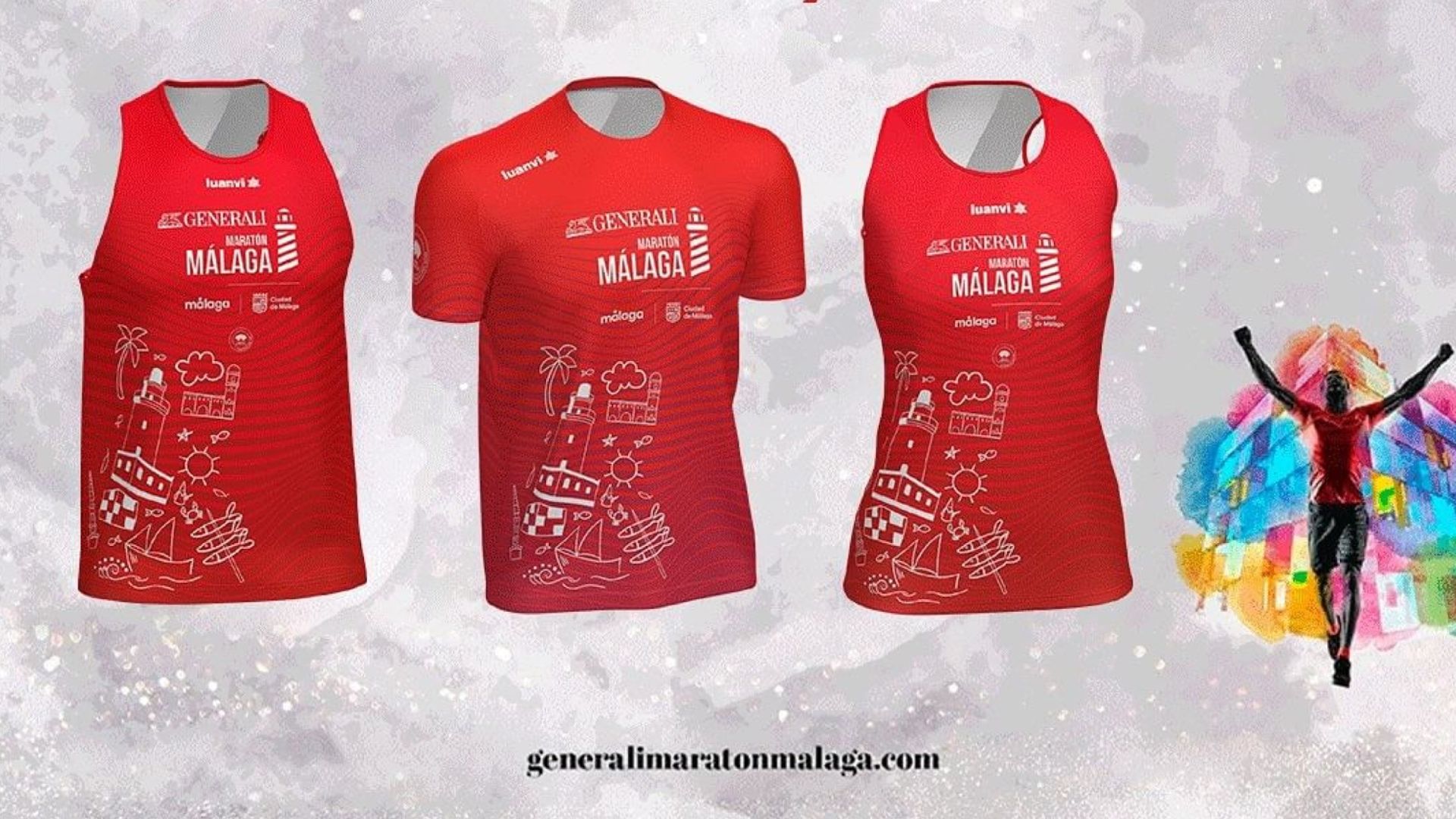 Así son las camisetas del Generali Maratón de Málaga 2024.