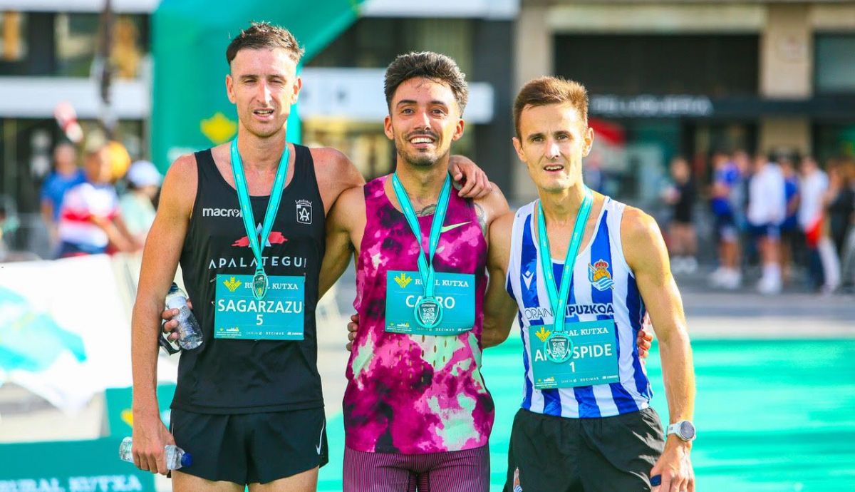 Ander Sagarzazu, Fernando Carro e Iraitz Arrospide: tercero, primero y segundo en el medio maratón Ander Sagarzazu, Fernando Carro e Iraitz Arrospide: tercero, primero y segundo en el medio maratón