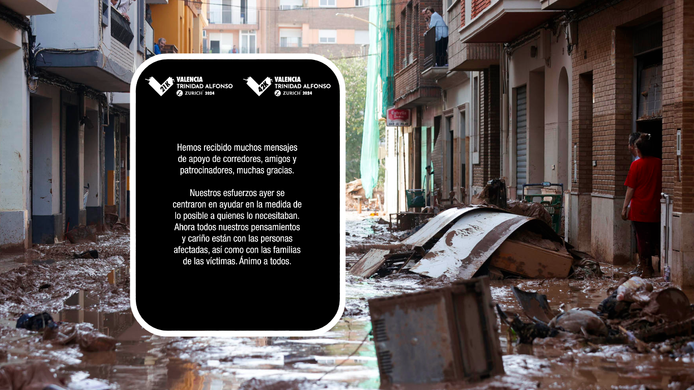 El mensaje del Maratón de Valencia por la tragedia que ha dejado al menos 13 fallecidos en la ciudad