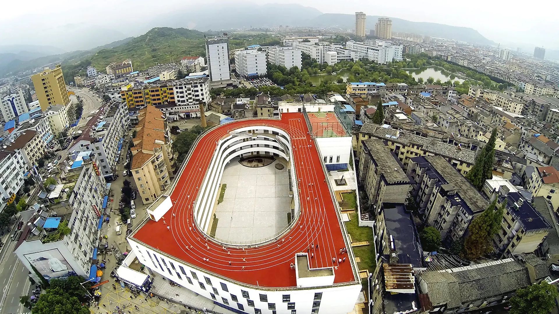 Pista de atletismo de la escuela primaria de Taizhou.
