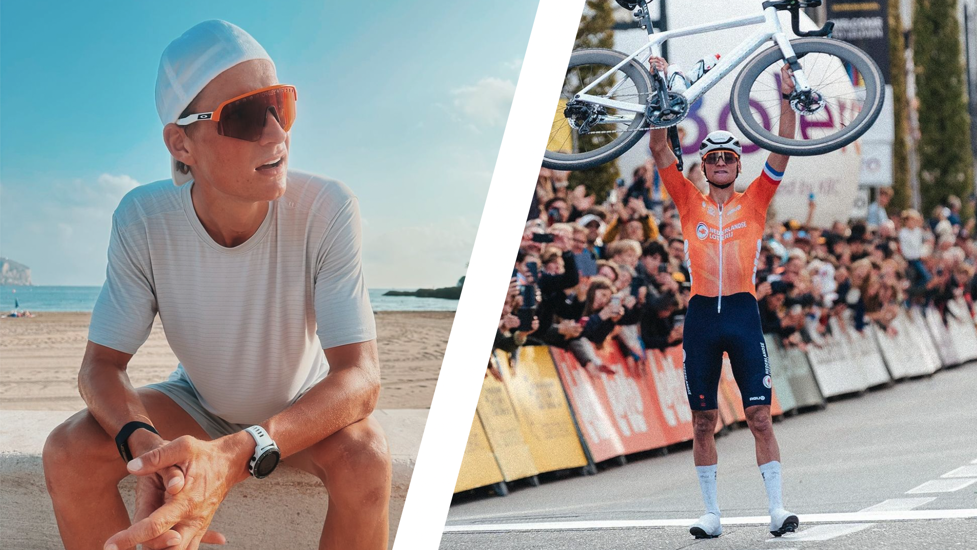 El ciclista Mathieu van der Poel corre un medio maratón en 1h22.