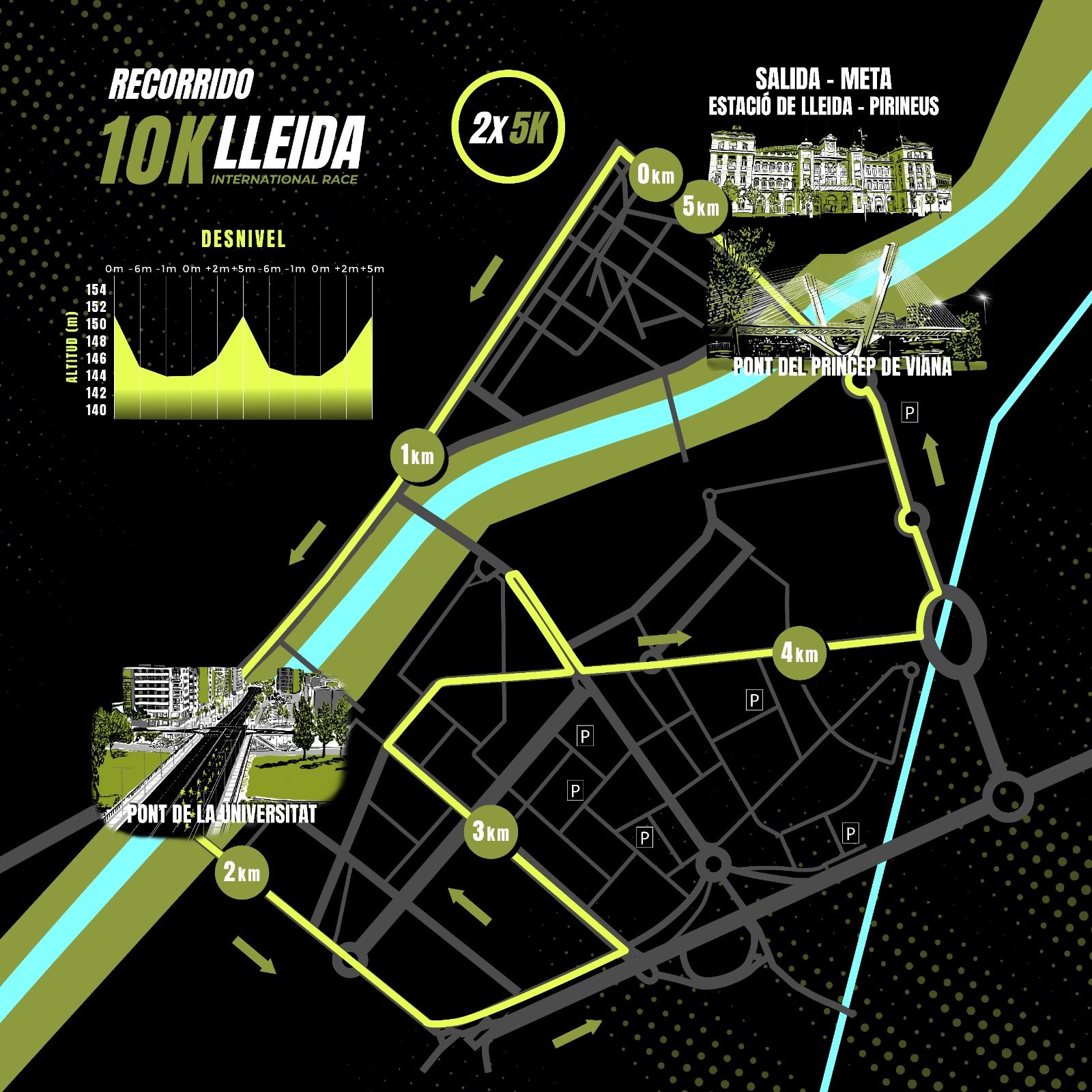 Este es el recorrido céntrico y rápido del 10K Lleida International Race