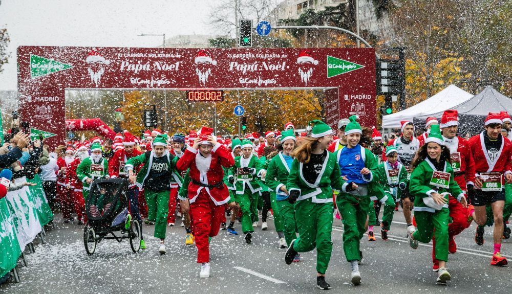 Salida de la Carrera Papá Noel El Corte Inglés de Madrid