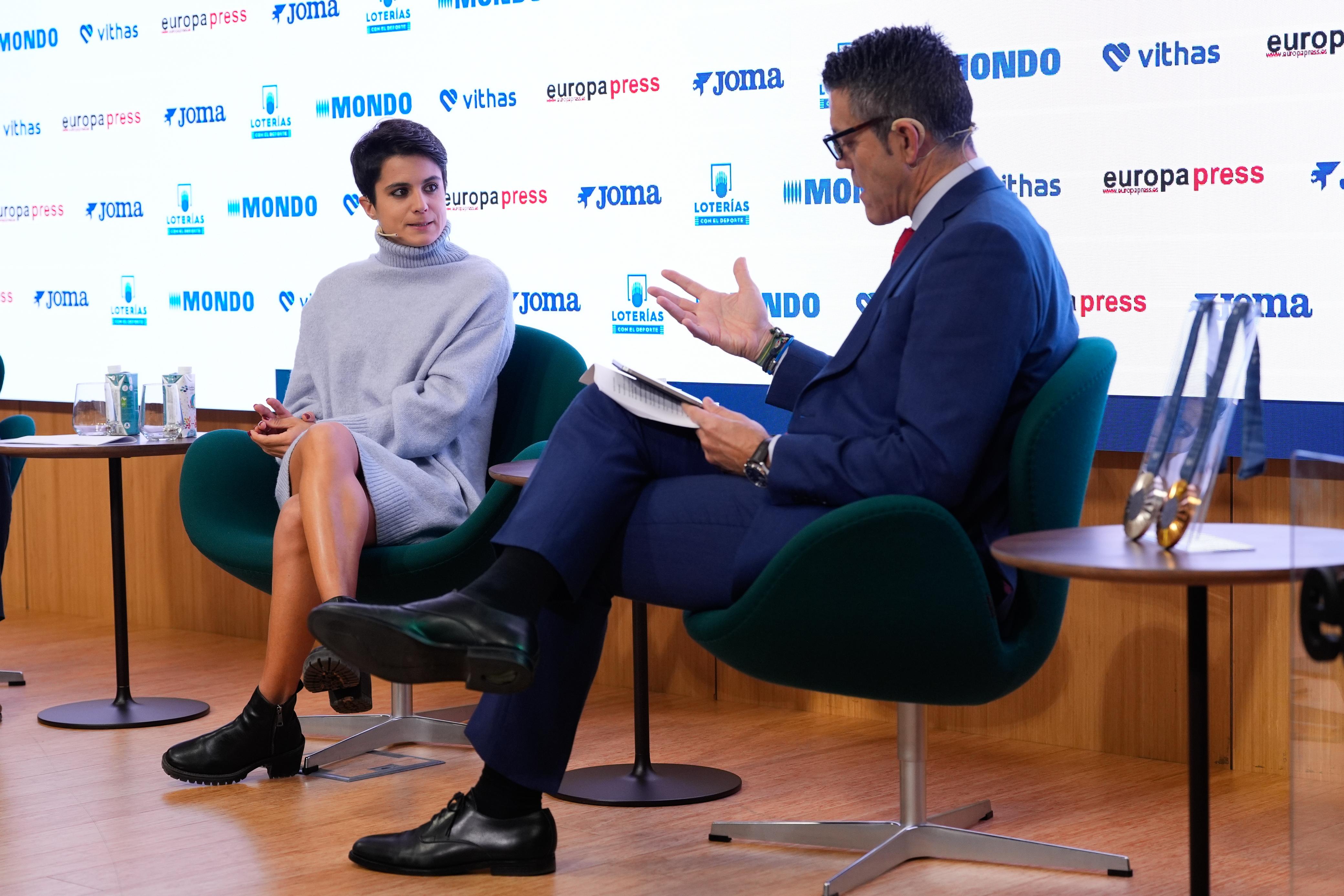 María Pérez durante su charla cn Gaspar Díez, redactor jefe de Europa Press Deportes. ÓSCAR J. BARROSO / EUROPA PRESS María Pérez durante su charla cn Gaspar Díez, redactor jefe de Europa Press Deportes. ÓSCAR J. BARROSO / EUROPA PRESS