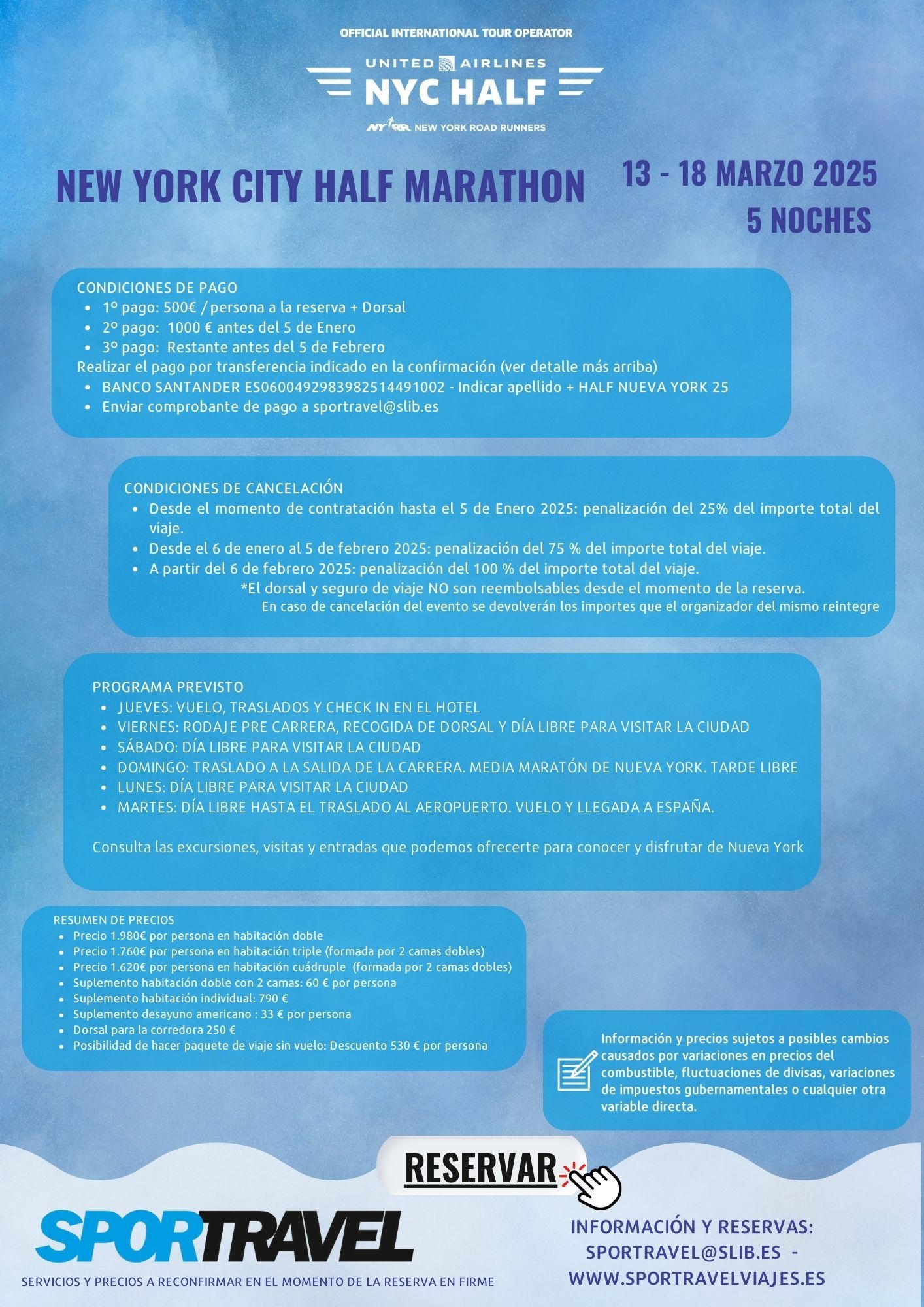 Oferta de Sportravel para el Medio Maratón de Nueva York 2025 b Oferta de Sportravel para el Medio Maratón de Nueva York 2025 b