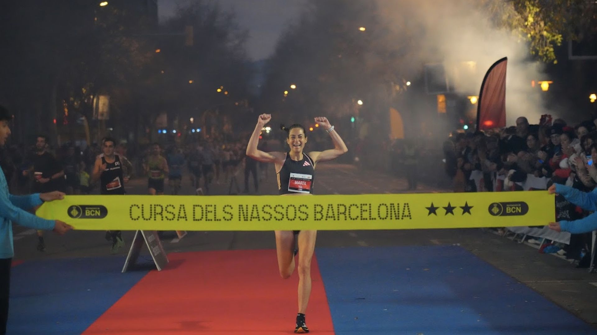 Marta Galimany triunfando en la Cursa dels Nassos 2024 pocos meses después de dar a luz. ZIAO.