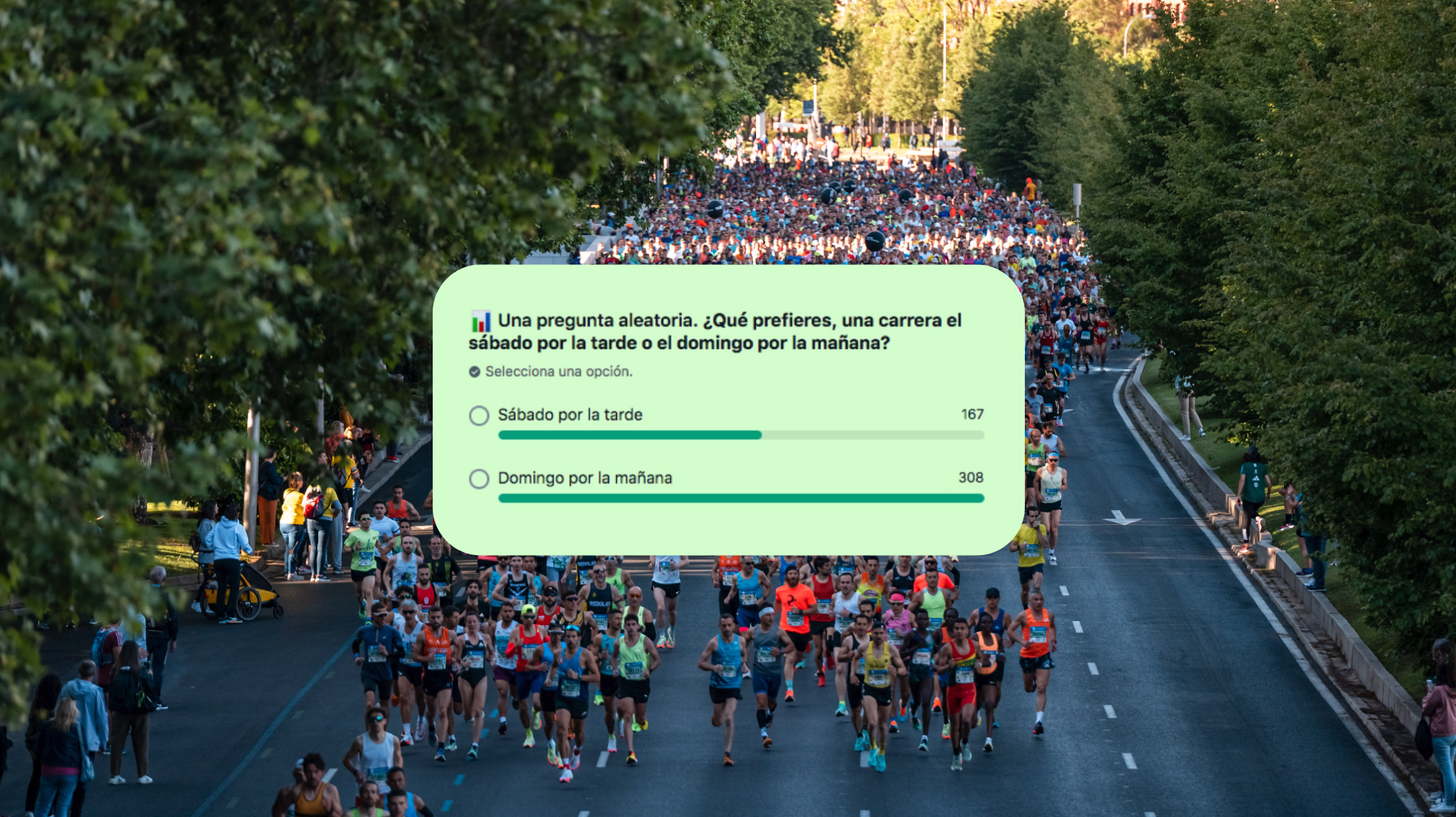 ¿Carrera el sábado por la tarde o el domingo por la mañana? ¿Qué preferimos los corredores?