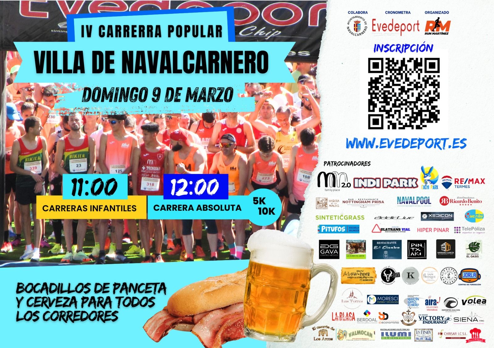 La IV Carrera Popular Villa de Navalcarnero se disputará el 9 de marzo.
