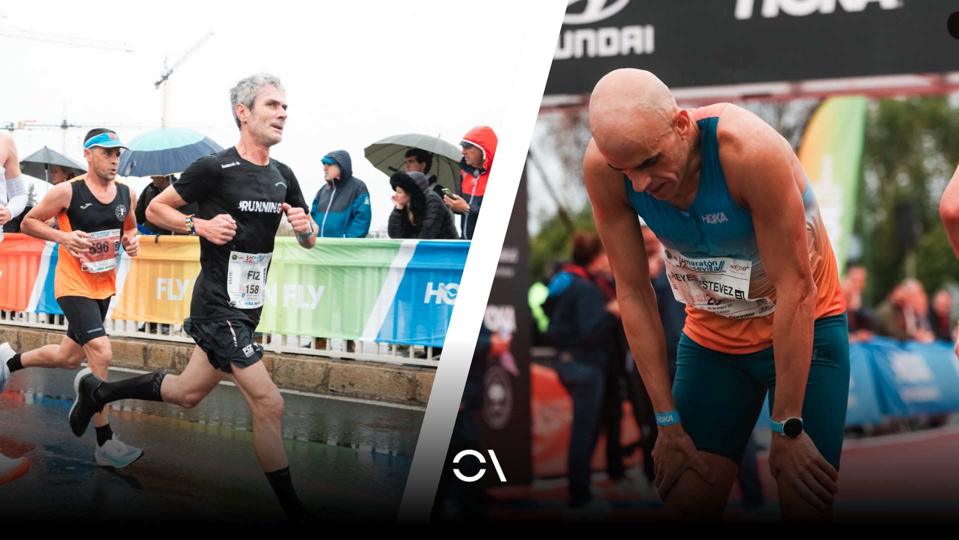 Martín Fiz y Reyes Estévez en el Medio Maratón de Sevilla 2025. SPORTMEDIA.
