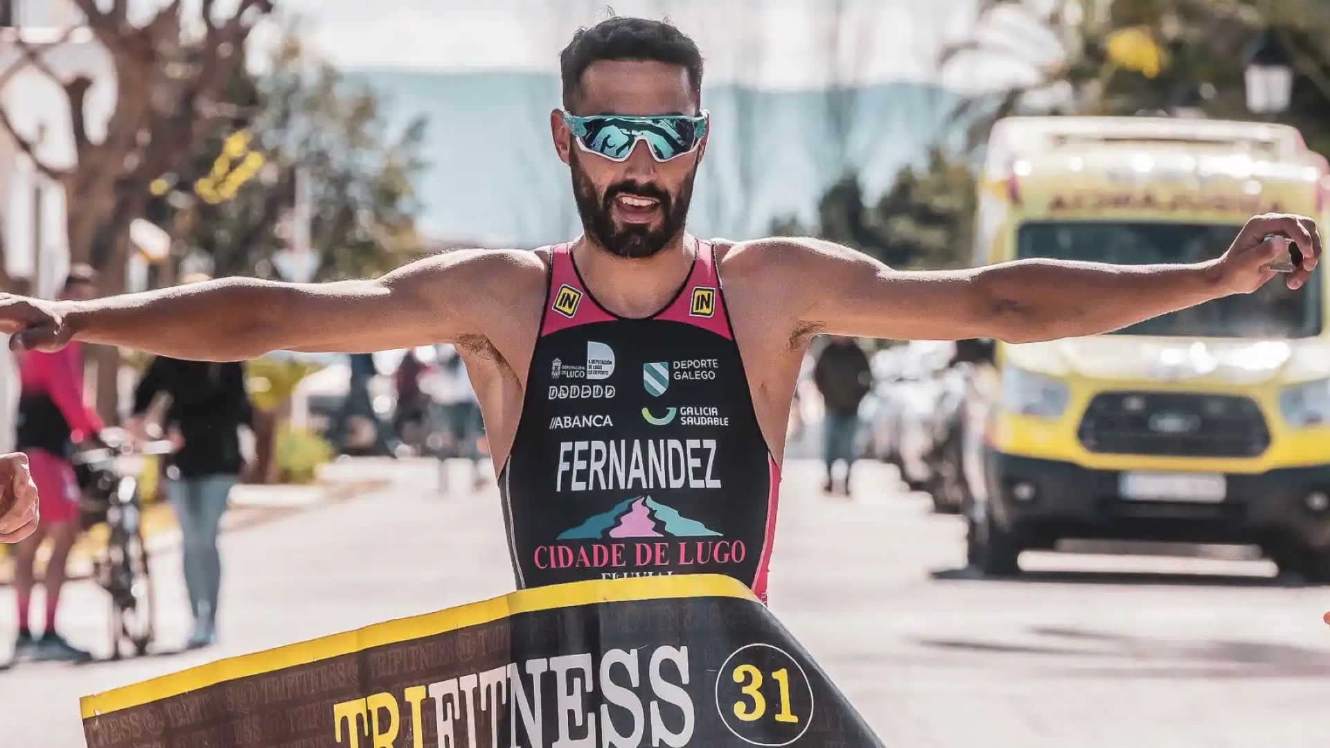 El duatleta Celestino Fernández durante una competición. AYUNTAMIENTO DE TOUS.