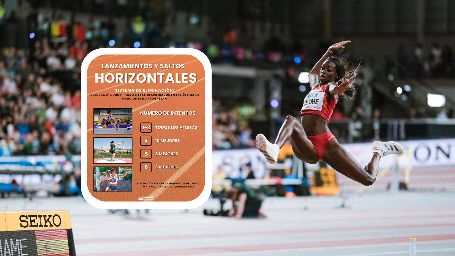 Este sistema solo afecta a lanzamientos y saltos horizontales. SPORTMEDIA.