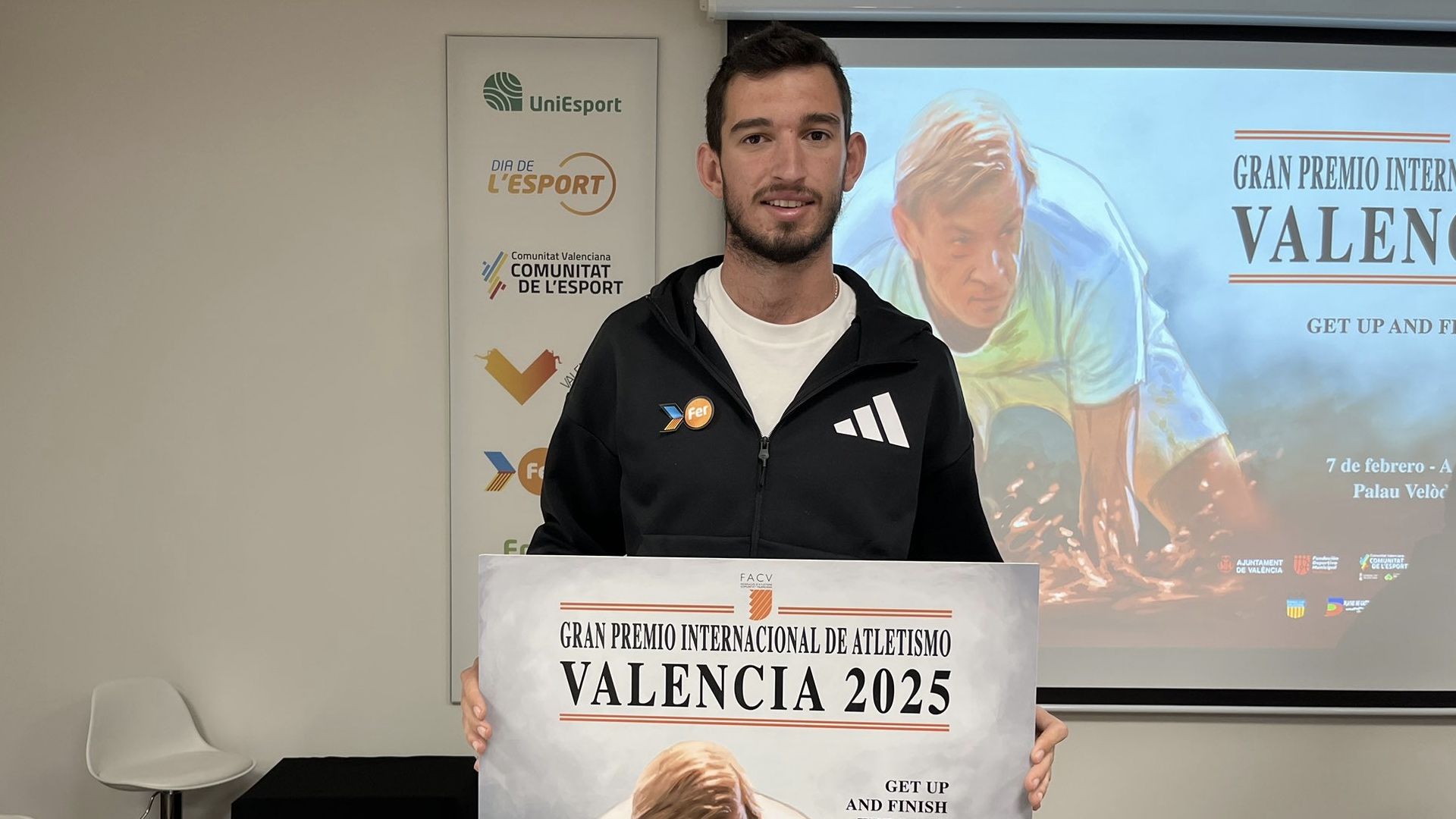 Quique Llopis en la presentación del Gran Premio Valencia 2025.