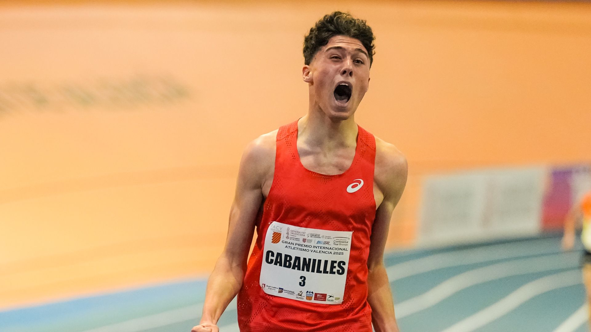Xavi Cabanilles en el Gran Premio Internacional de Atletismo Valencia 2025. FACV.