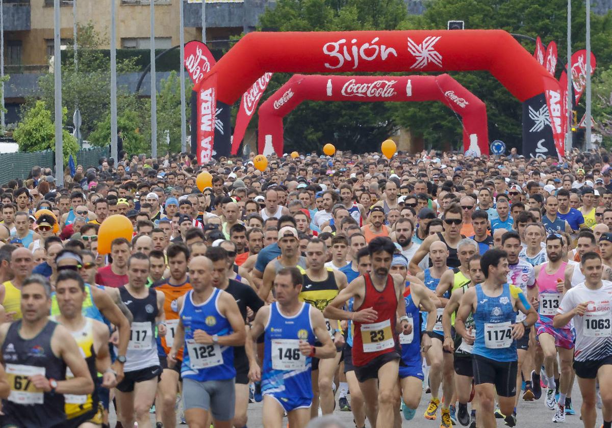 Una imagen del Medio Maratón de Gijón.