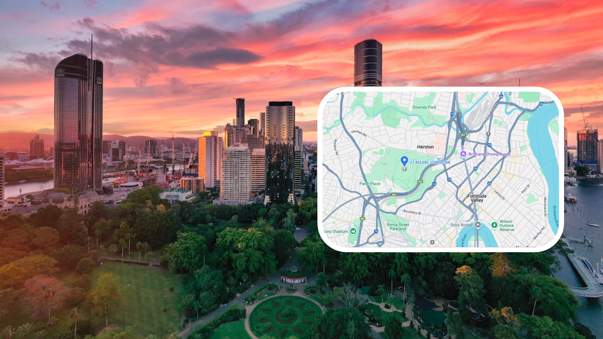 Ubicación del nuevo estadio olímpico de Brisbane, en el Parque Victoria de la ciudad.