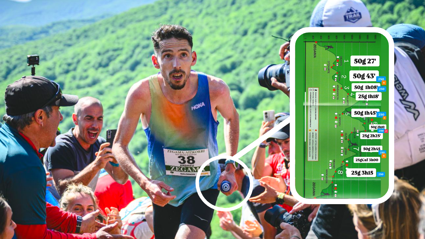La estrategia nutricional de Andreu Blanes en Zegama Aizkorri. FOTORUNNERS.