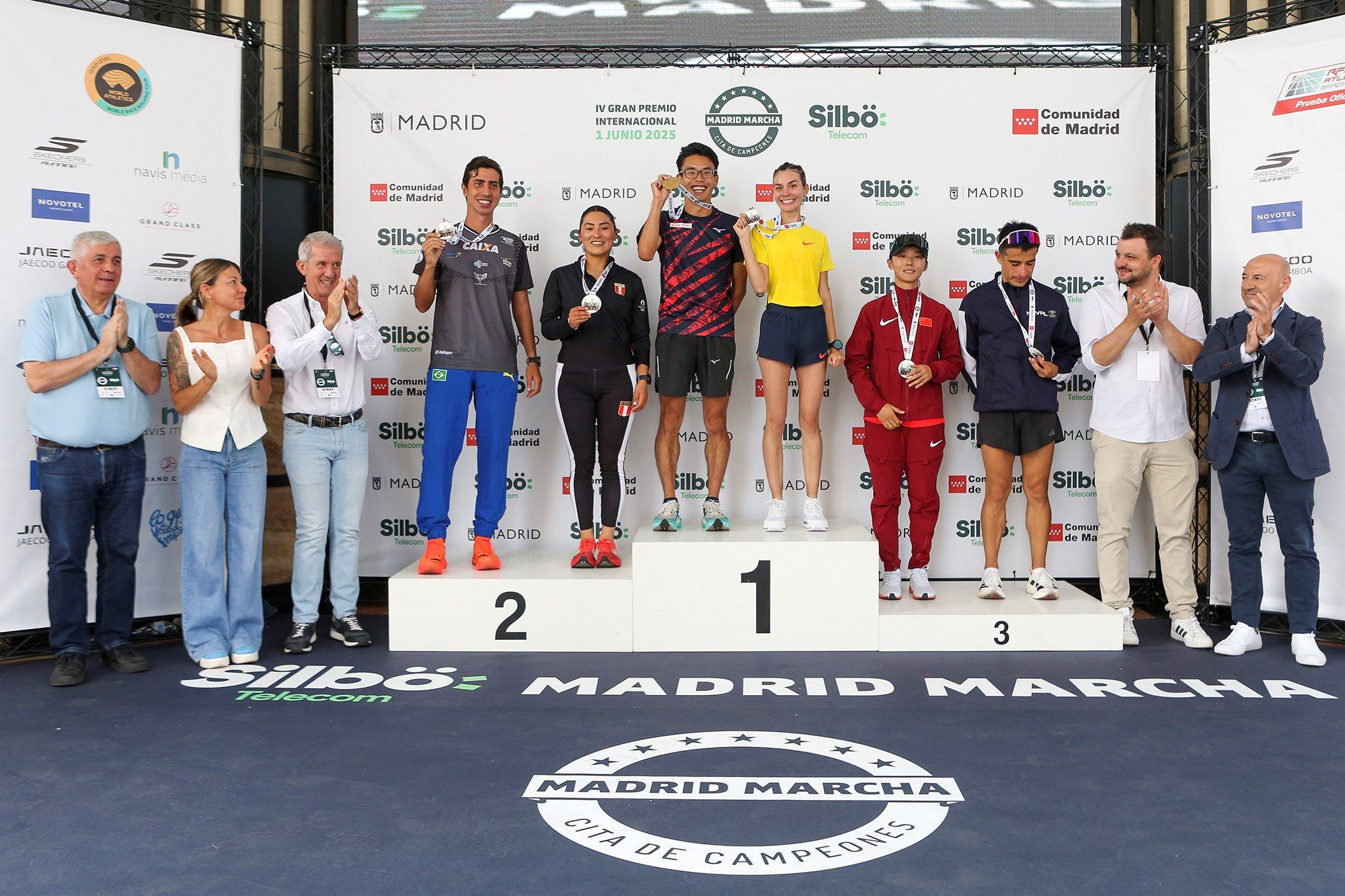 Podio completo del IV Gran Premio Internacional Madrid Madrid Silbö Telecom. SPORTMEDIA Podio completo del IV Gran Premio Internacional Madrid Madrid Silbö Telecom. SPORTMEDIA
