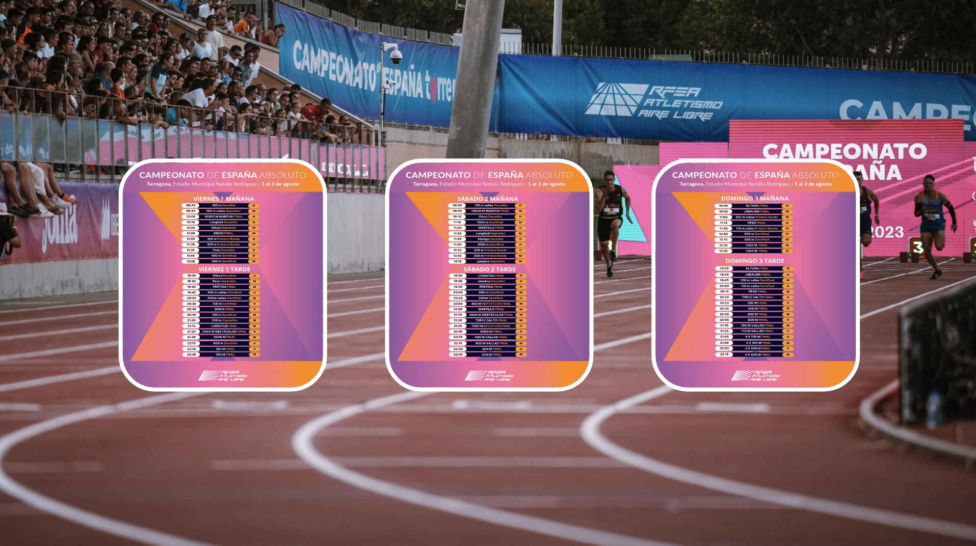 Este es el horario del Campeonato de España de Atletismo de Tarragona.