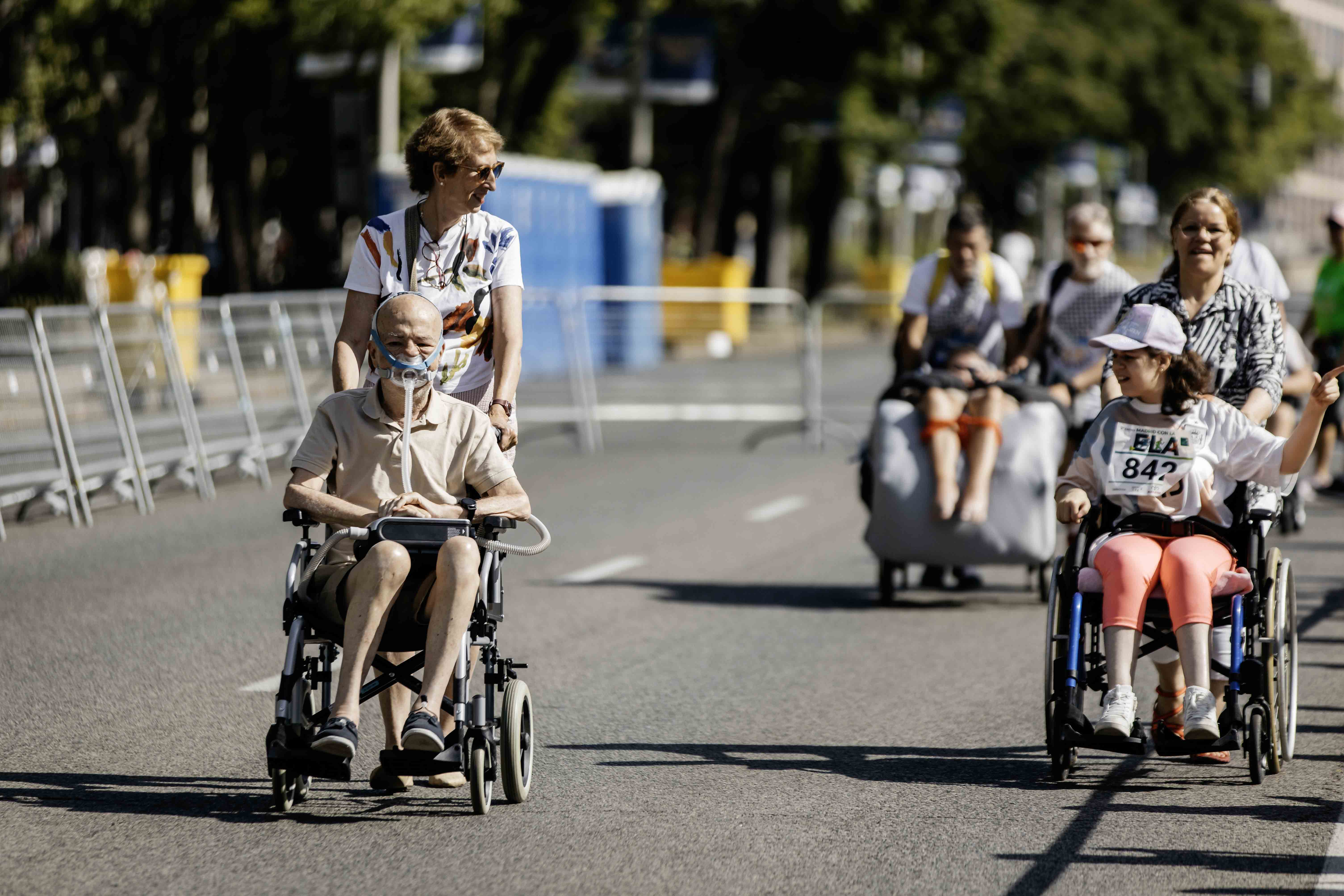 Las mejores fotos de la Carrera de la Superación celebara dentro de la Carrera Madrid con la ELA 31